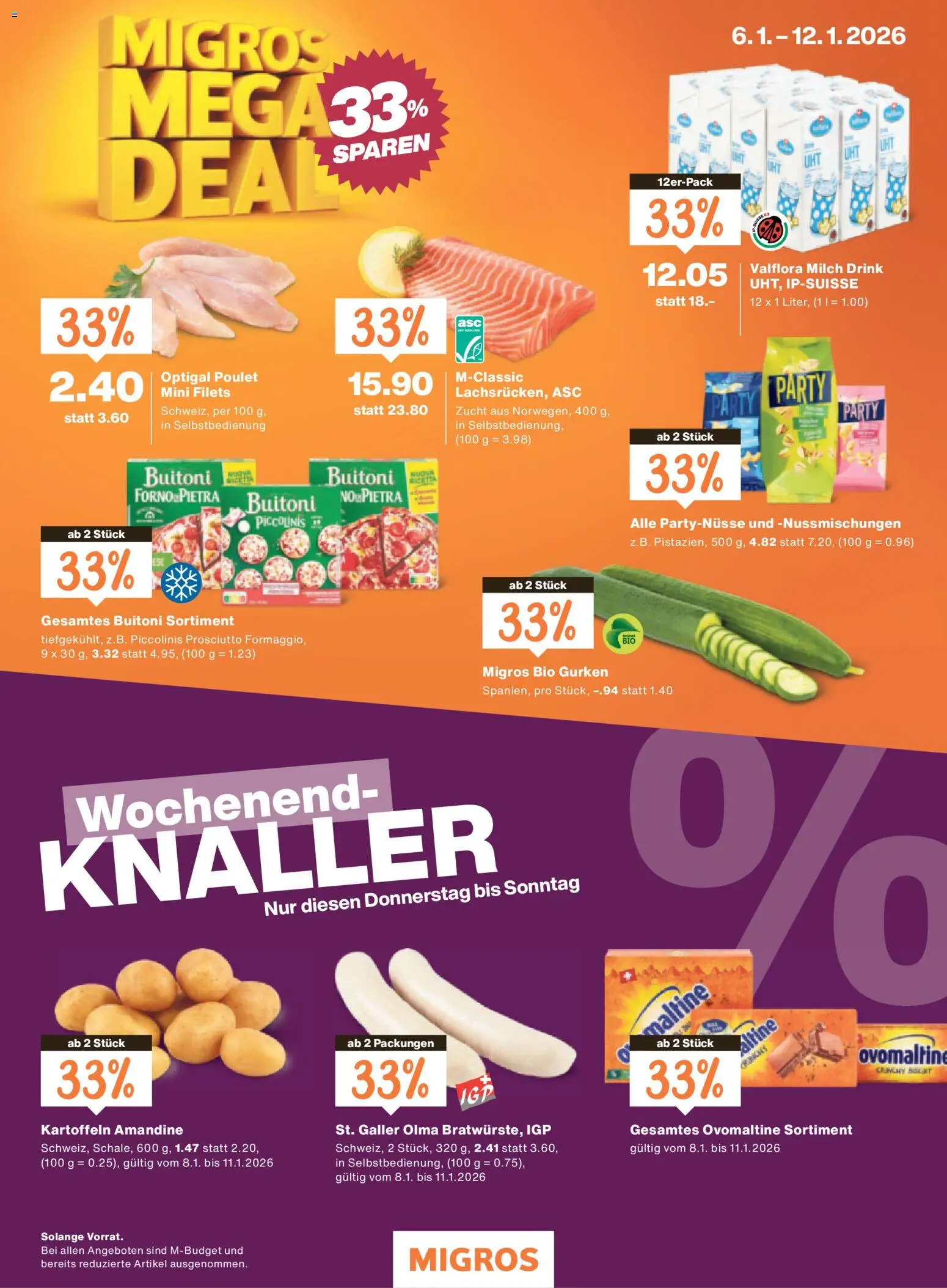 Migros - Magazin – gültig ab 05.01.2026 | Seite: 56 | Produkte: Milch, Pizza, Kartoffeln, Gurken