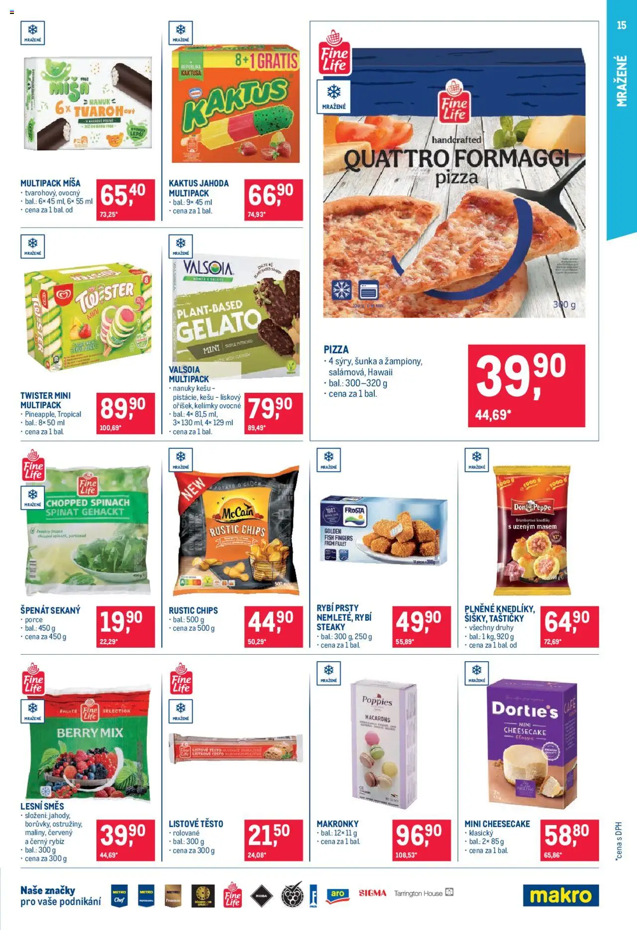 Makro leták - Pro milovníky jídla od 18.06.2025 | Strana: 15 | Produkty: Šunka, Listové těsto, Cheesecake, Těsto