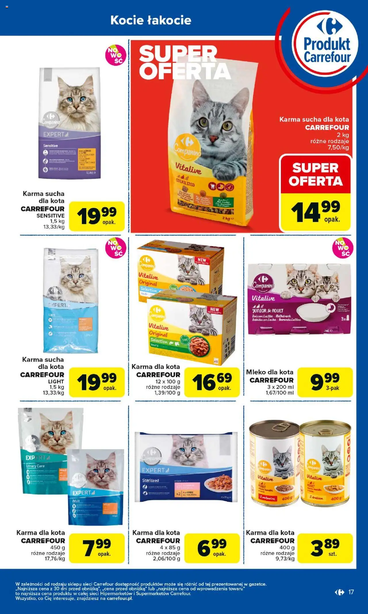Carrefour Gazetka - Produkt Carrefour od 25.08.2025 | Strona: 17 | Produkty: Mleko, Karma dla kota