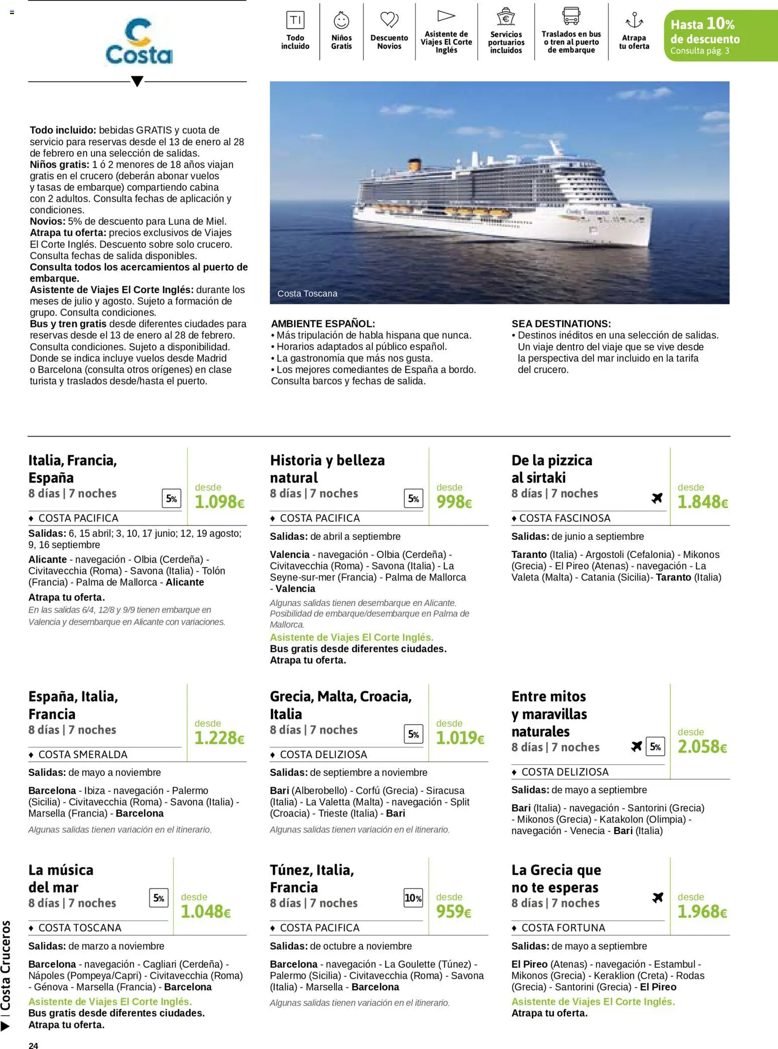 Viajes El Corte Inglés Semana del Crucero │ válido desde el 07.01.2026 | Página: 25 | Productos: Té, Navegación