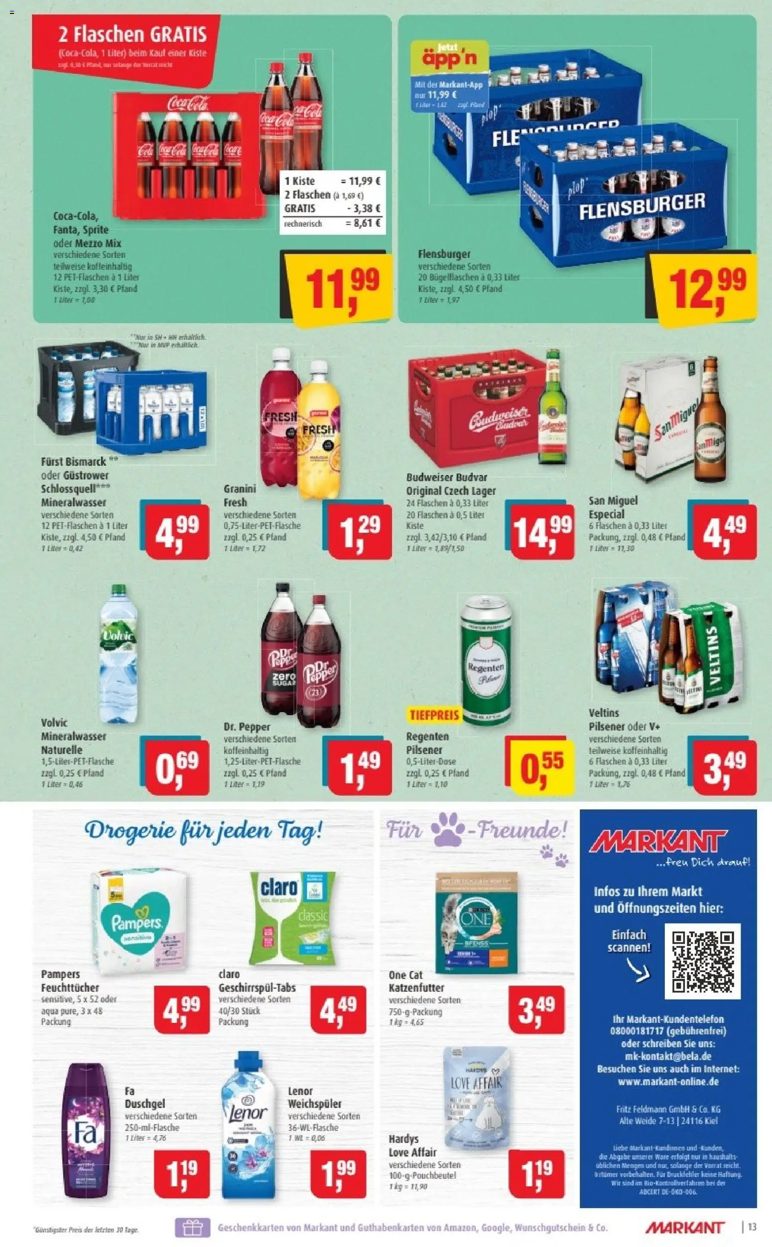 Markant Prospekt 	 – gültig ab 19.01.2026 | Seite: 13 | Produkte: Lenor, Mezzo mix, Sprite, Oder mezzo mix