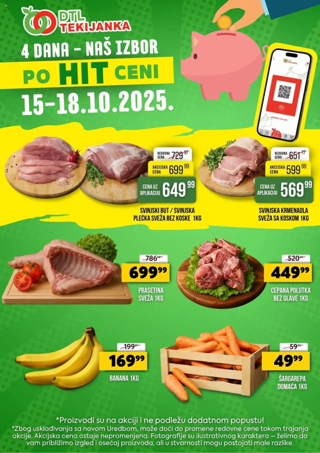 Tekijanka katalog - važi od 15.10.2025 | Strana: 1 | Proizvode: Banana, Šargarepa, Krmenadla, Svinjski but