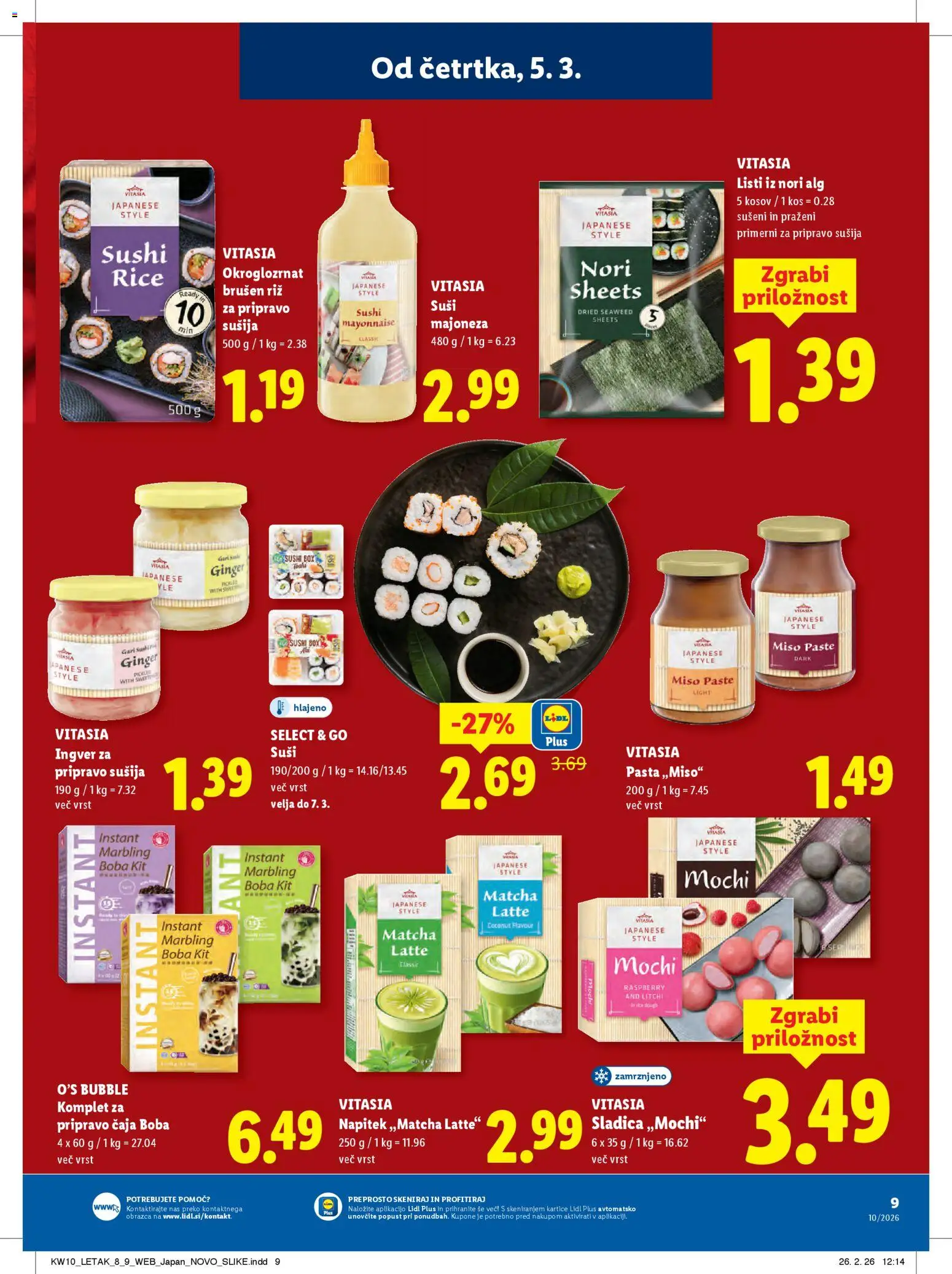 Novi Lidl katalog ponudbe – veljaven od 05.03.2026 | Stran: 15 | Izdelki: Βαλσάμικο ξύδι, Kos, Suši, Majoneza