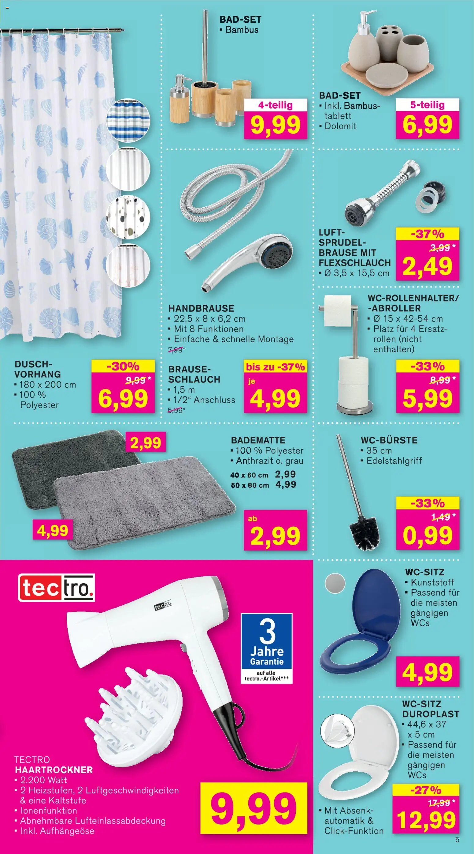KODi Prospekt 	 – gültig ab 05.01.2026 | Seite: 5 | Produkte: Haartrockner, Vorhang