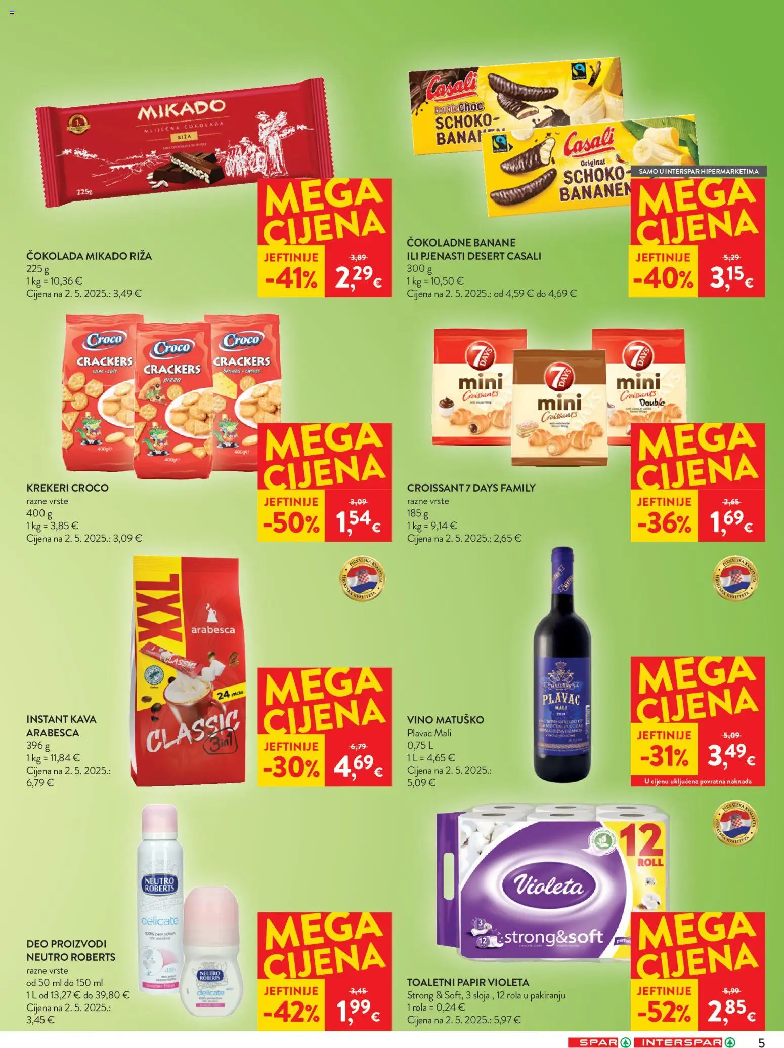 Spar katalog | vrijedi od 21.01.2026 | Stranica: 5 | Proizvodi: Kava, Pizza, Krekeri, Violeta