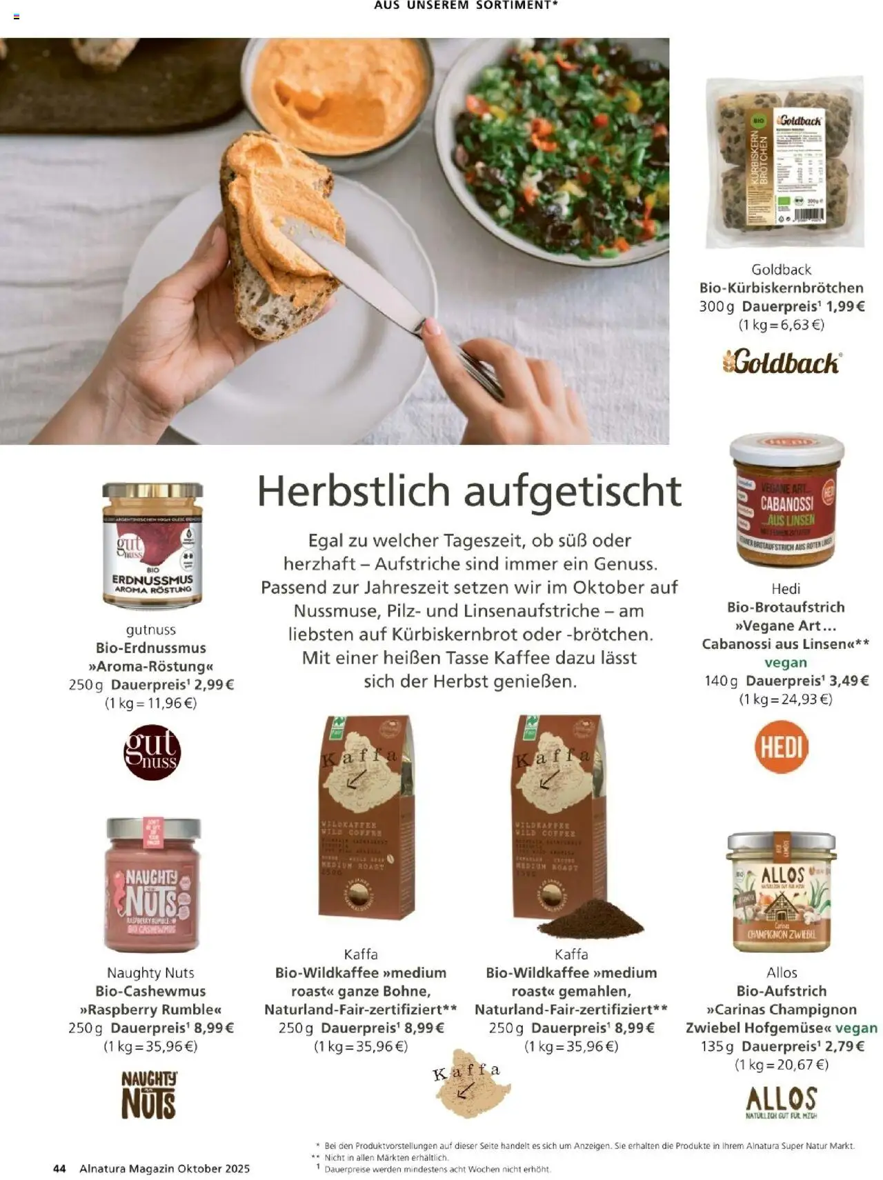 Alnatura Prospekt – gültig ab 01.10.2025 | Seite: 44 | Produkte: Kaffee