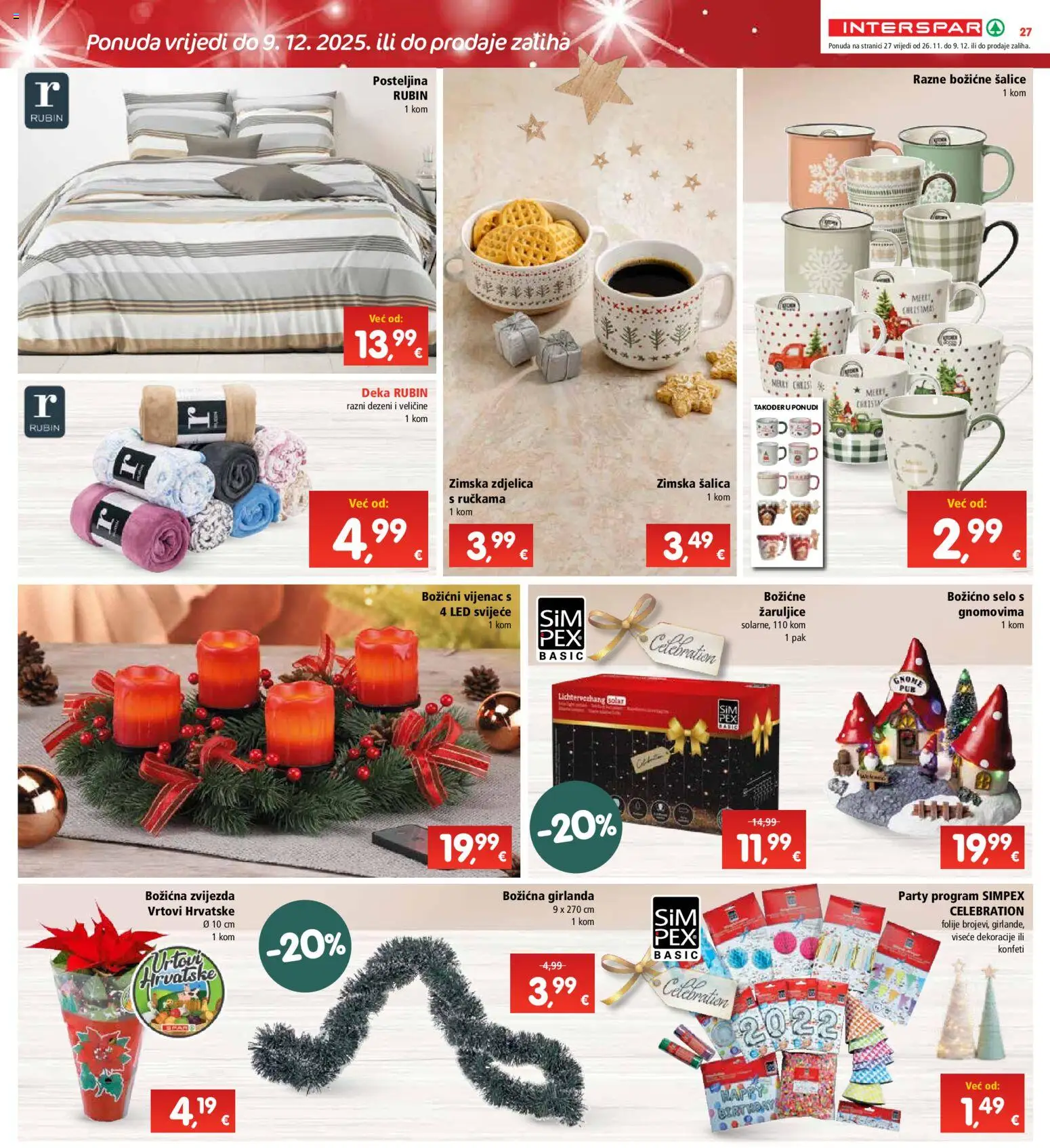 Interspar katalog | vrijedi od 26.11.2025 | Stranica: 34 | Proizvodi: Posteljina, Šalica, Deka