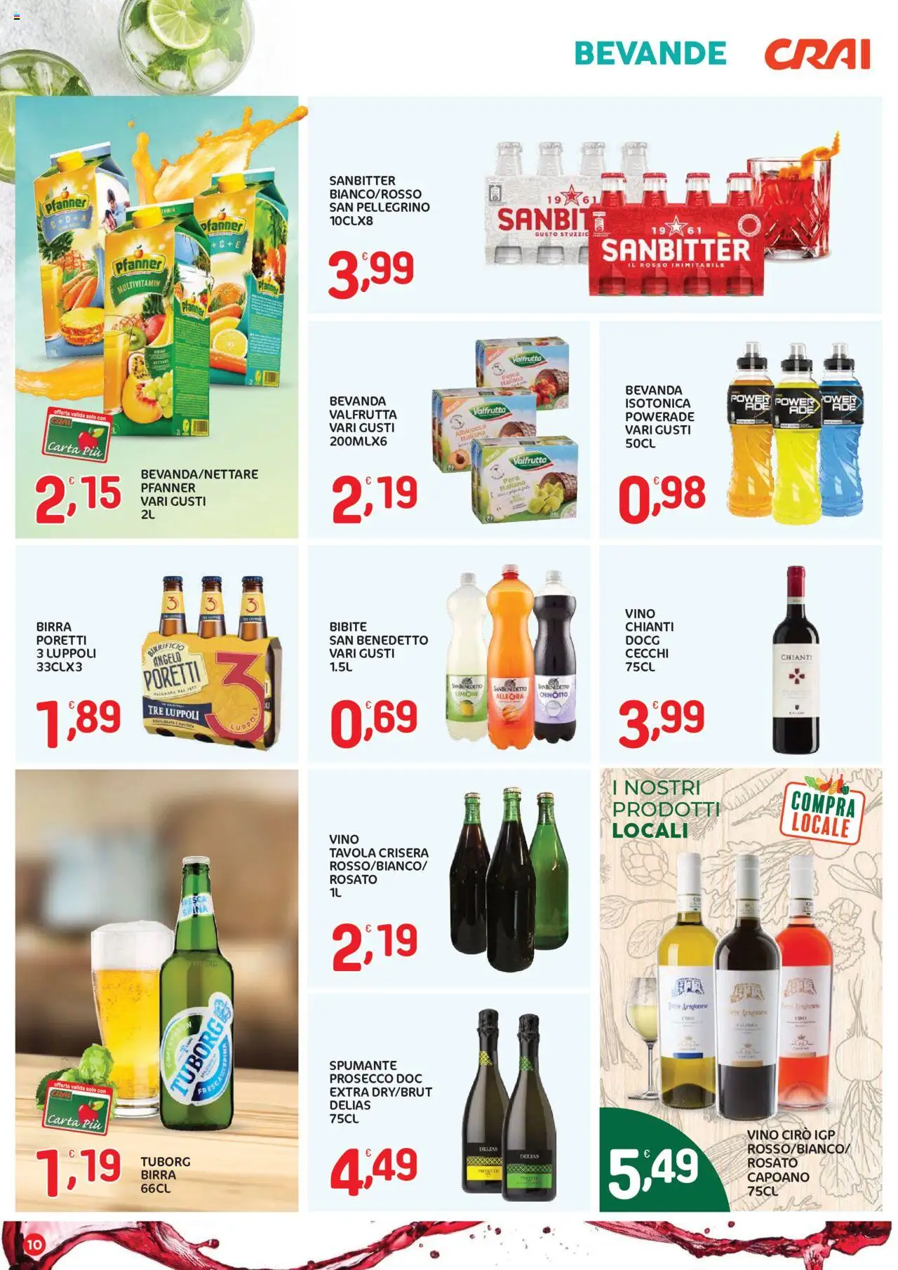 Volantino CRAI del 16.10.2025 | Pagina: 10 | Prodotti: Birra, Chinotto, Vino, Spumante