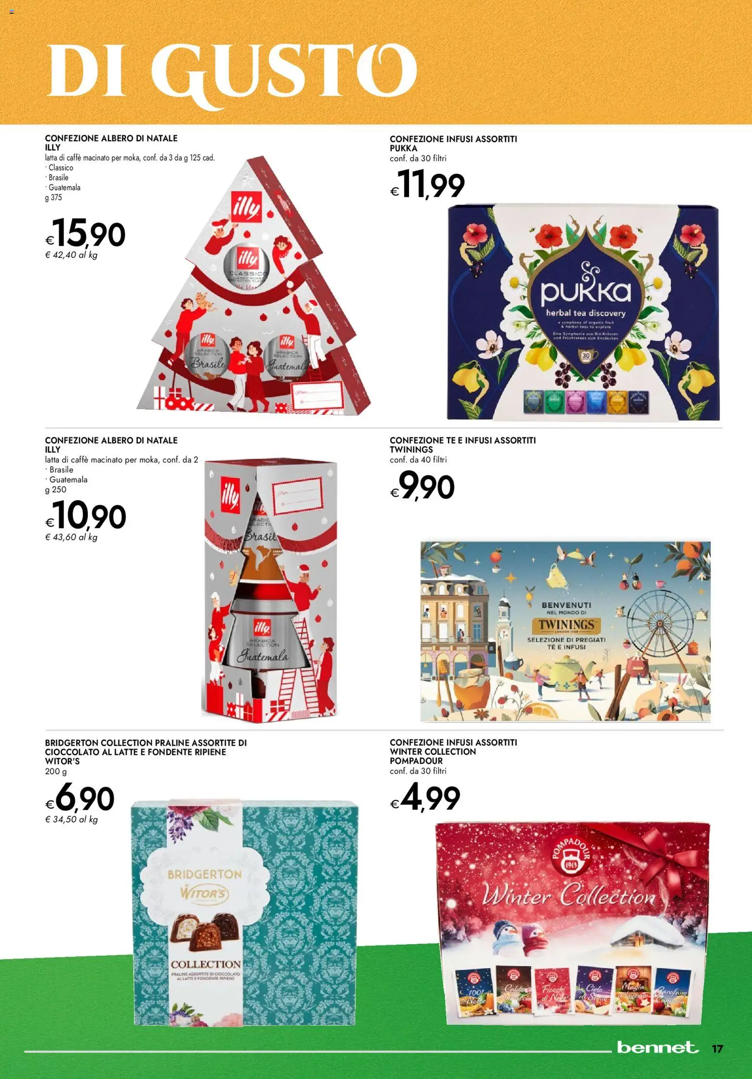Volantino bennet del 20.11.2025 | Pagina: 17 | Prodotti: Caffè, Tè, Albero di natale, Latte