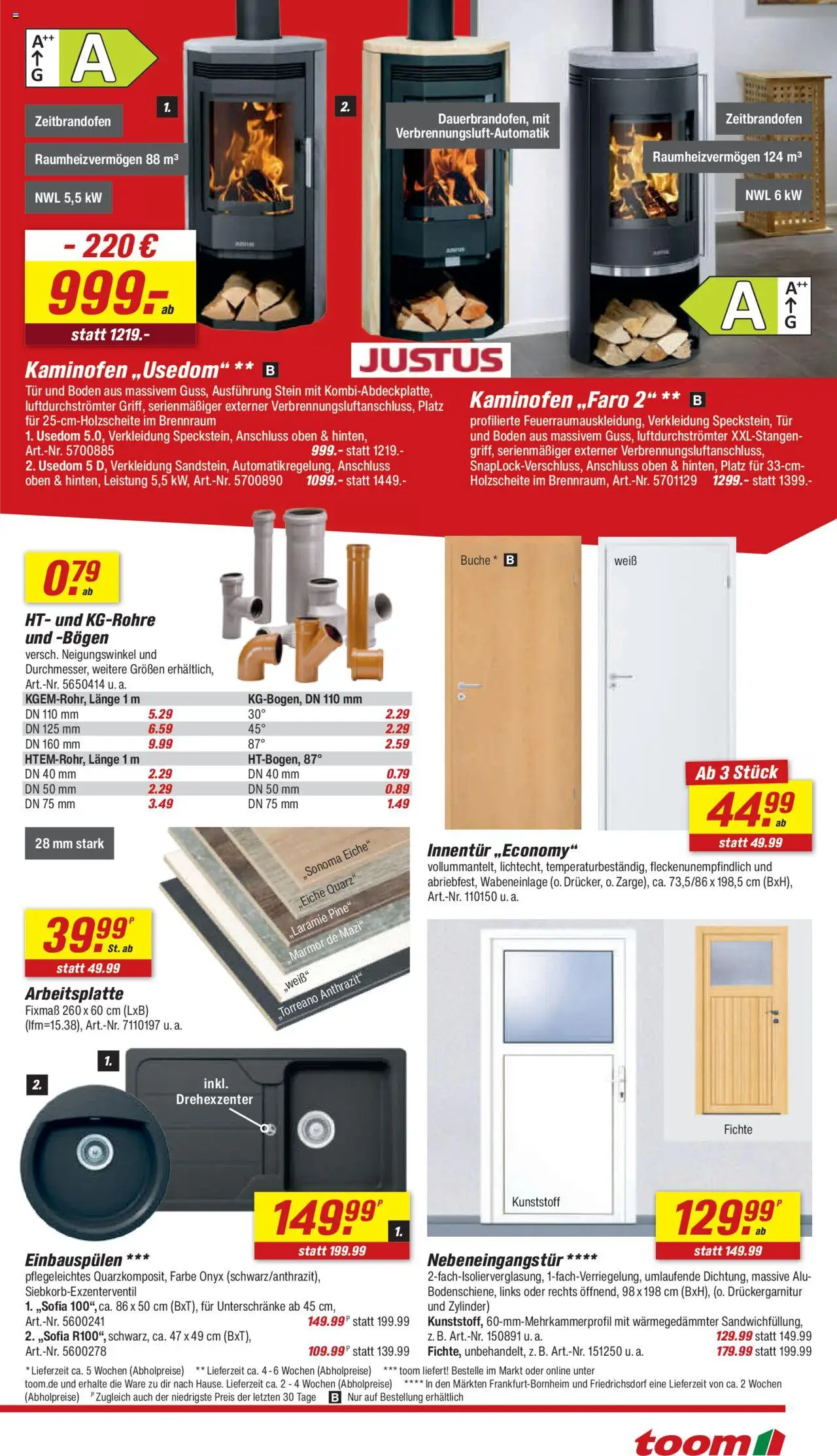 Toom Baumarkt - Prospekt – gültig ab 04.10.2025 | Seite: 9 | Produkte: Tür, Kaminofen