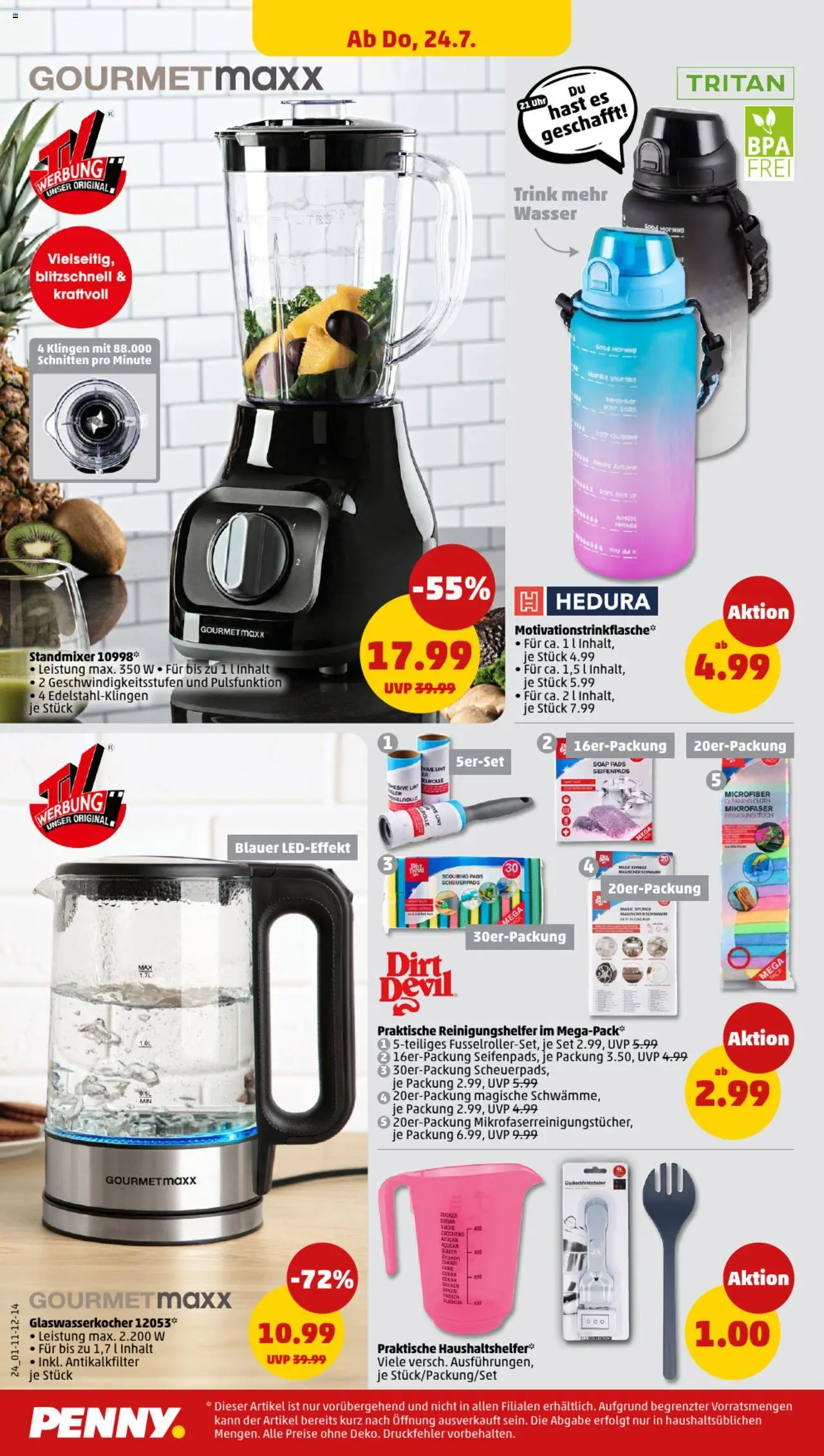 Penny Prospekt 	 - gültig ab dem 21.07.2025 | Seite: 24 | Produkte: Wasser, Zucker, Uhr