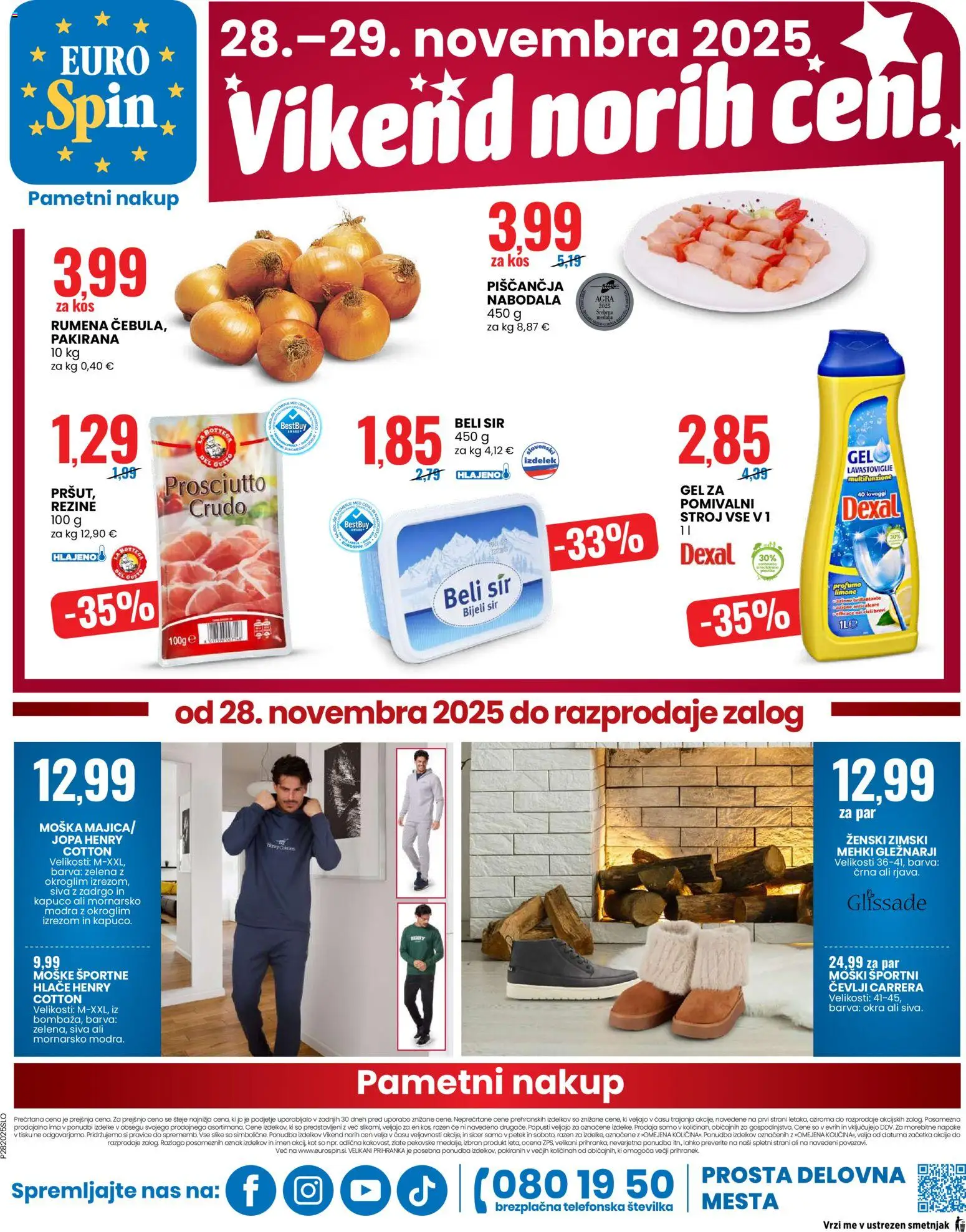 Novi Eurospin katalog ponudbe – veljaven od 27.11.2025 | Stran: 16 | Izdelki: Pomivalni stroj, Limpiador íntimo, Barva, Zelena