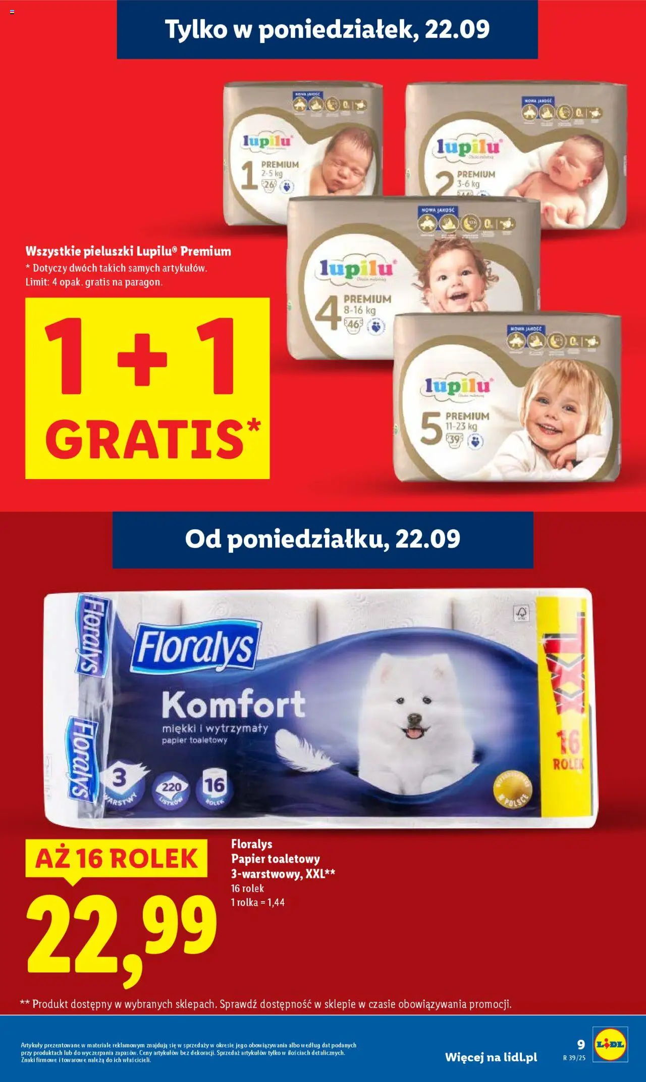 Lidl Gazetka od 22.09.2025 | Strona: 13 | Produkty: Papier toaletowy