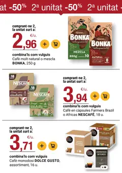 Vista previa Bonpreu folleto válido desde el 21.04.2026 | Página: 34 | Productos: Café con leche, Leche, Café