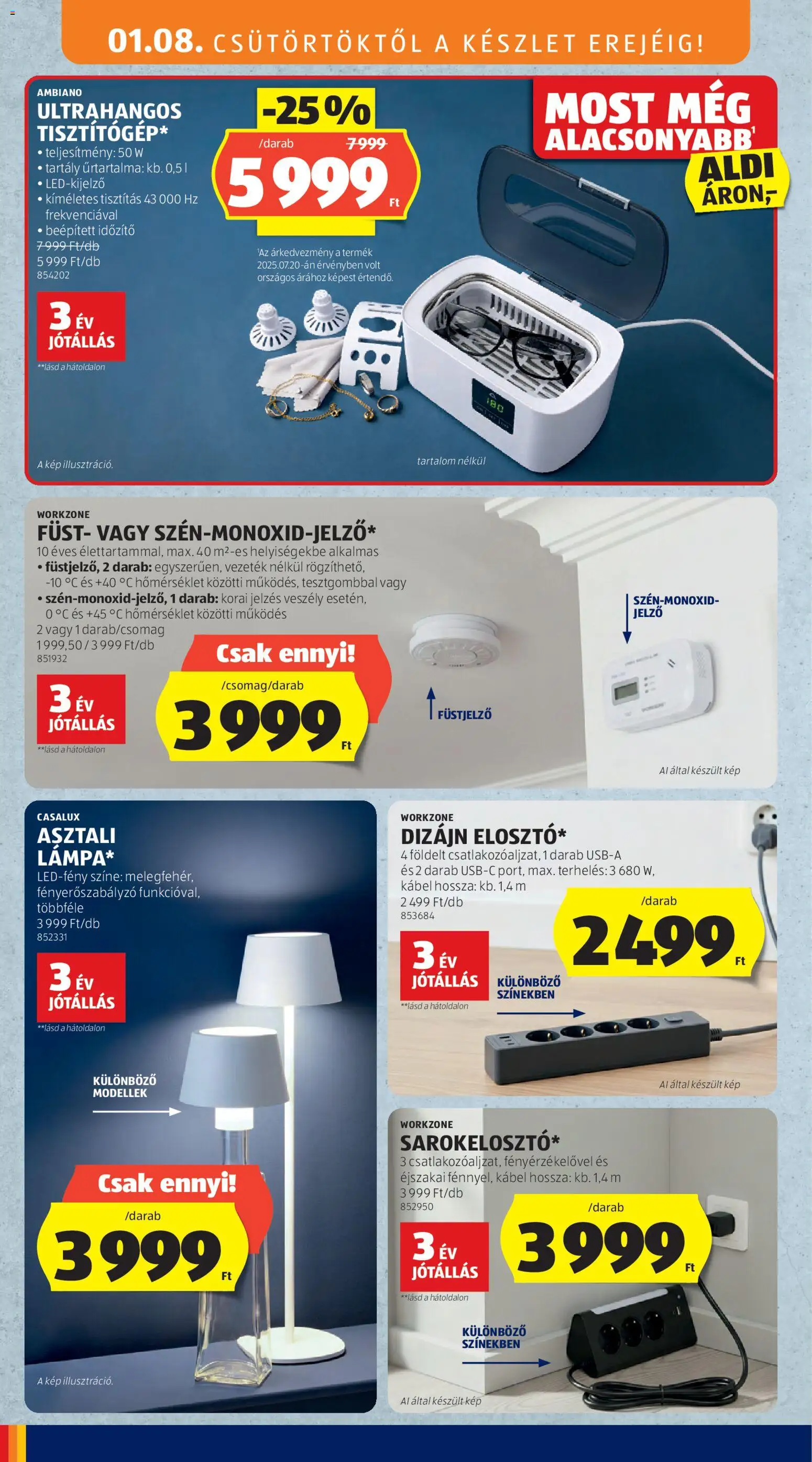 Aldi akciós ujság - amely érvényes a következő dátumtól: 08.01.2026 | Oldal: 4 | Termékek: Kábel