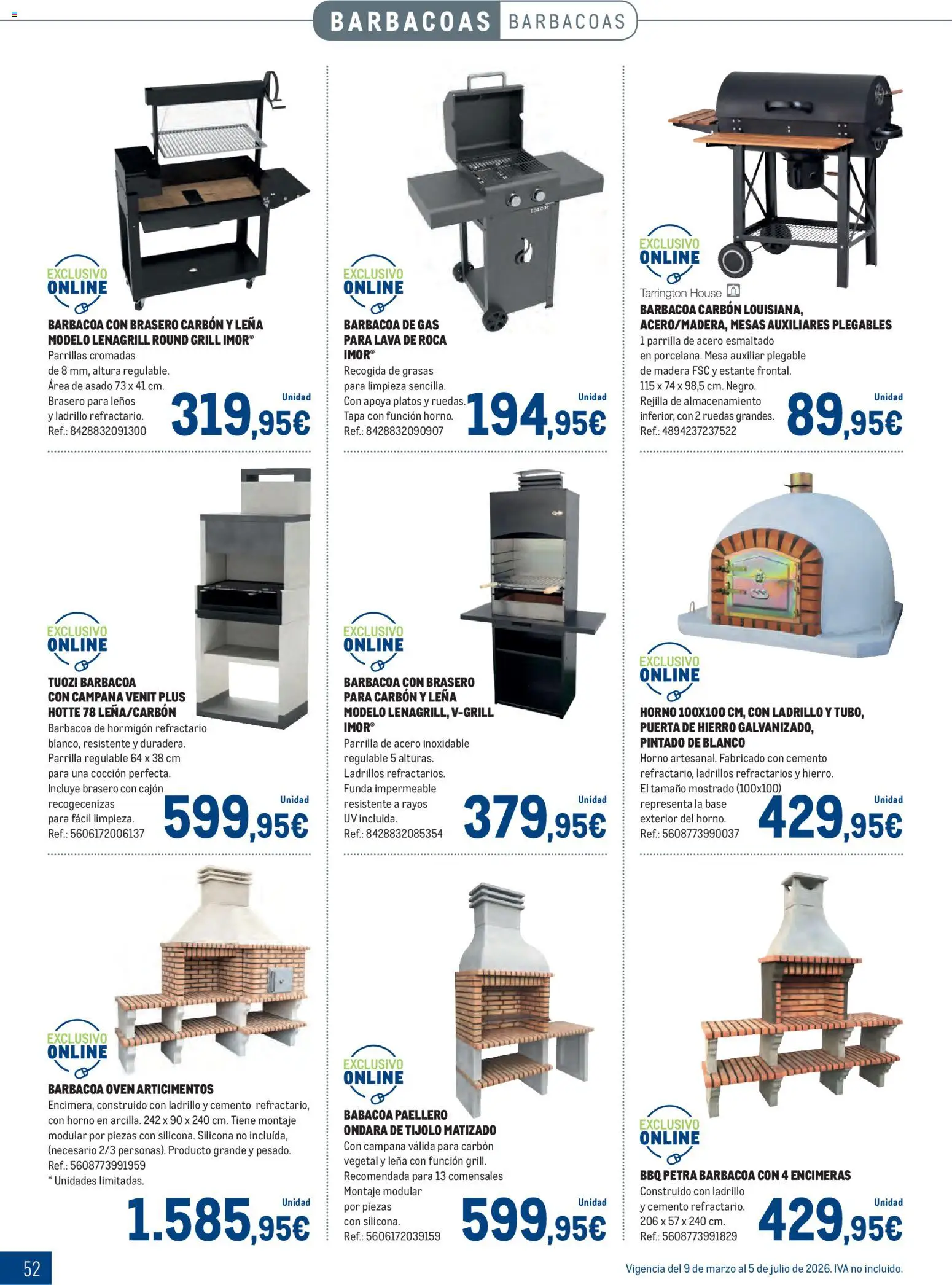 Makro - Especial Terrazas │ válido desde el 09.03.2026 | Página: 52 | Productos: Funda, Barbacoa, Mesa auxiliar, Estante