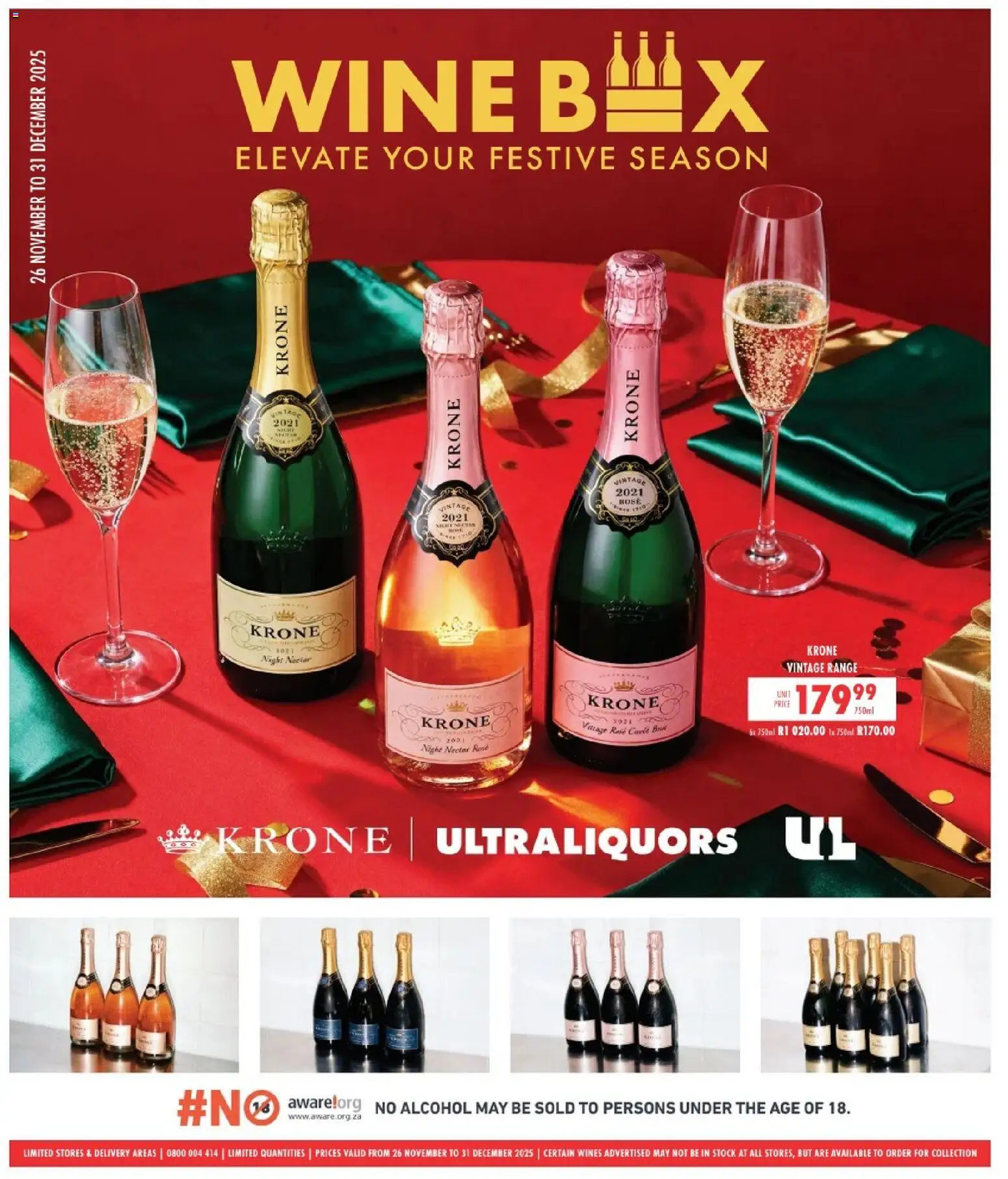 New Ultra Liquors catalogue – valid from 26.11.2025 | Page: 1 | Products: Wine, Stock
