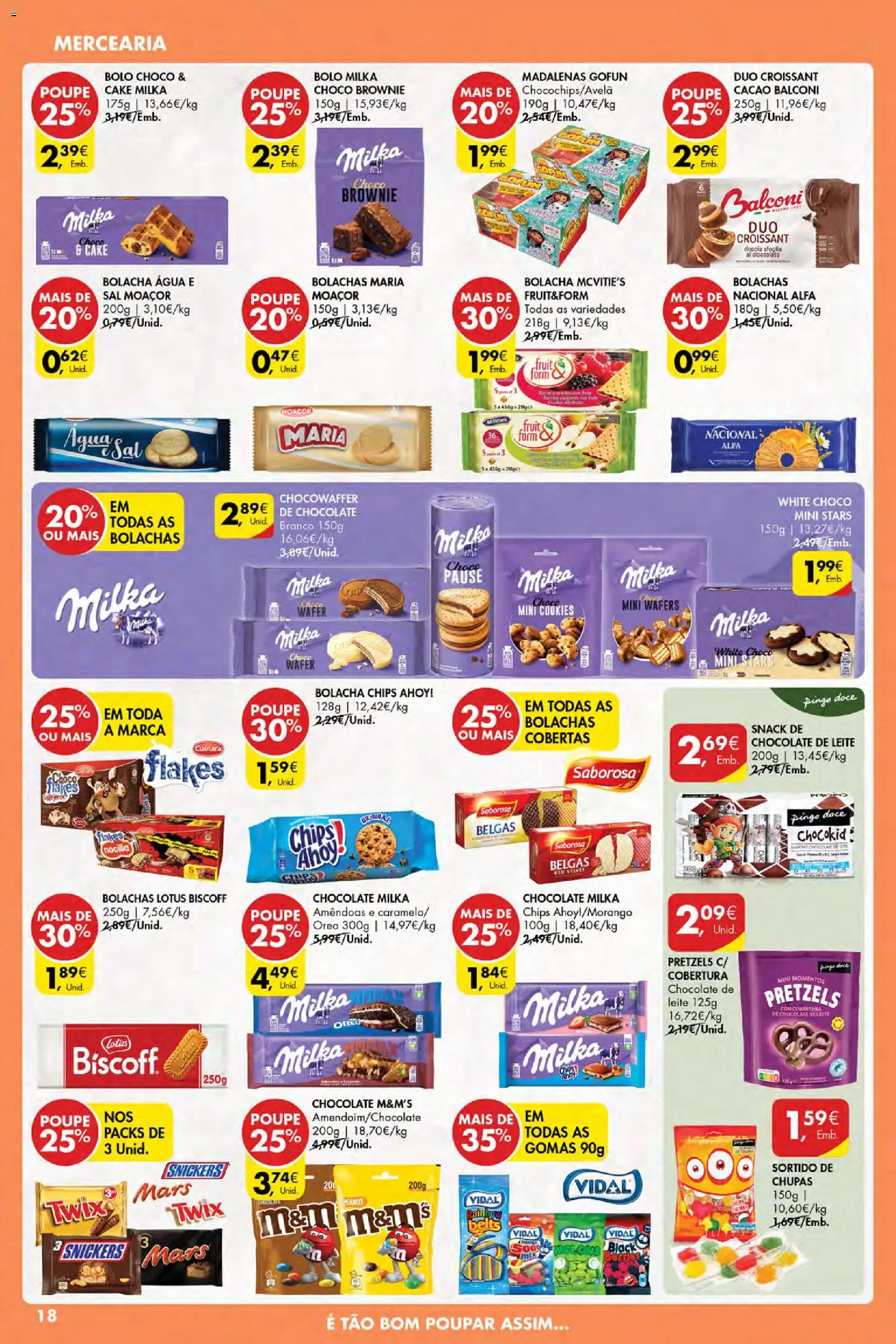 Pingo Doce Poupe Esta Semana Açores │ válido de 30.10.2025 | Página: 18 | Produtos: Bolo, Sal, Chocolate, Gomas