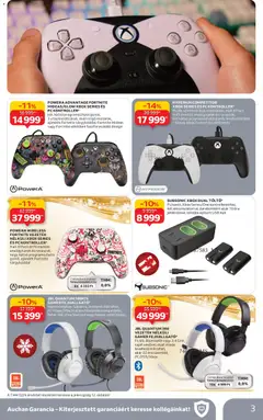 Auchan - Hipermarket gamer ajánlataink - amely érvényes a következő dátumtól: 20.11.2025 | Oldal: 3 | Termékek: PlayStation, Xbox, USB, Óra