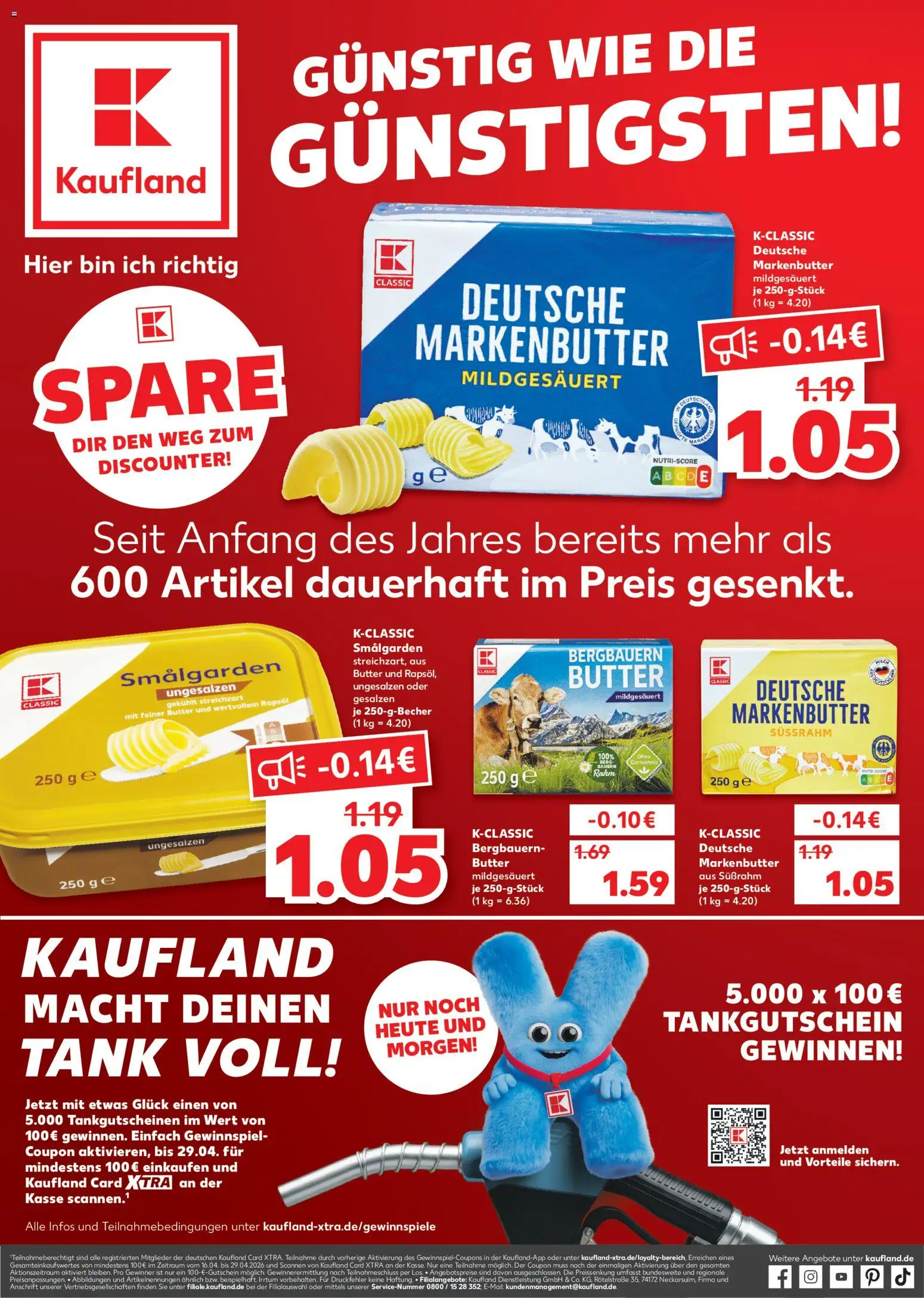 Kaufland Prospekt Rostock	 – gültig ab 28.04.2026 | Seite: 1 | Produkte: Milch, Butter, Rapsöl