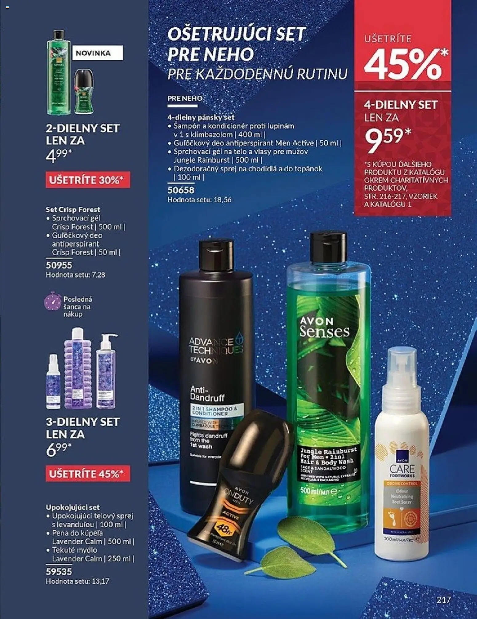 Nové Avon akcie – leták je platný od 01.12.2025 | Strana: 217 | Produkty: Šampón, Kondicionér, Mydlo, Antiperspirant