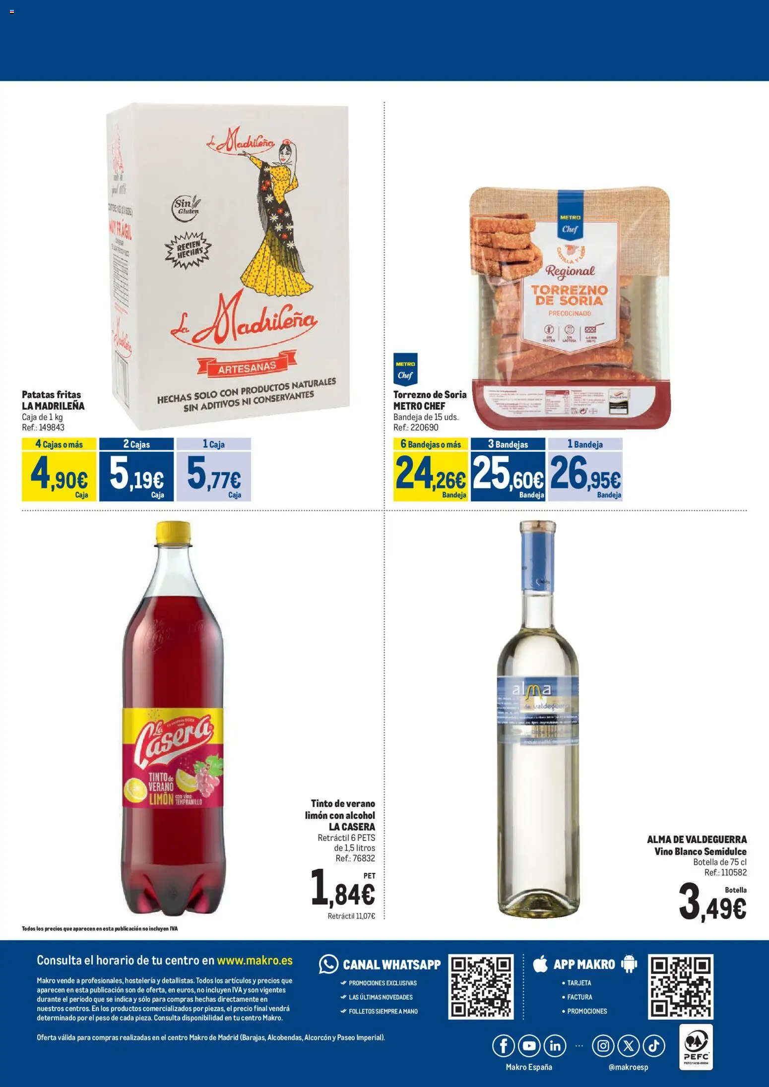 Makro San Isidro Madrid │ válido desde el 24.04.2026 | Página: 4 | Productos: Vino, Peso, Bandeja, Caja