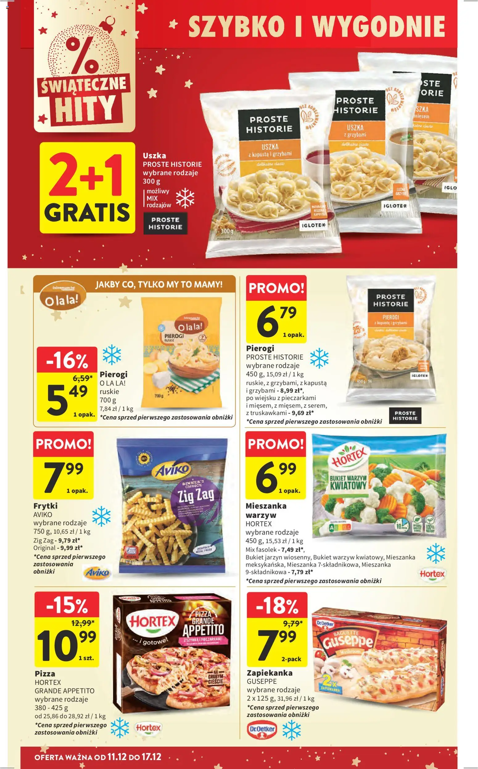 Intermarche Gazetka od 11.12.2025 | Strona: 33 | Produkty: Ciasto, Zapiekanka, Pizza, Frytki