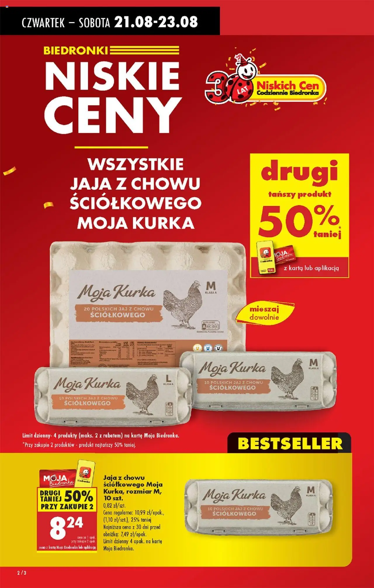 Biedronka gazetka - Oferta w tym tygodniu od 21.08.2025 | Strona: 4 | Produkty: Karta, Jaja