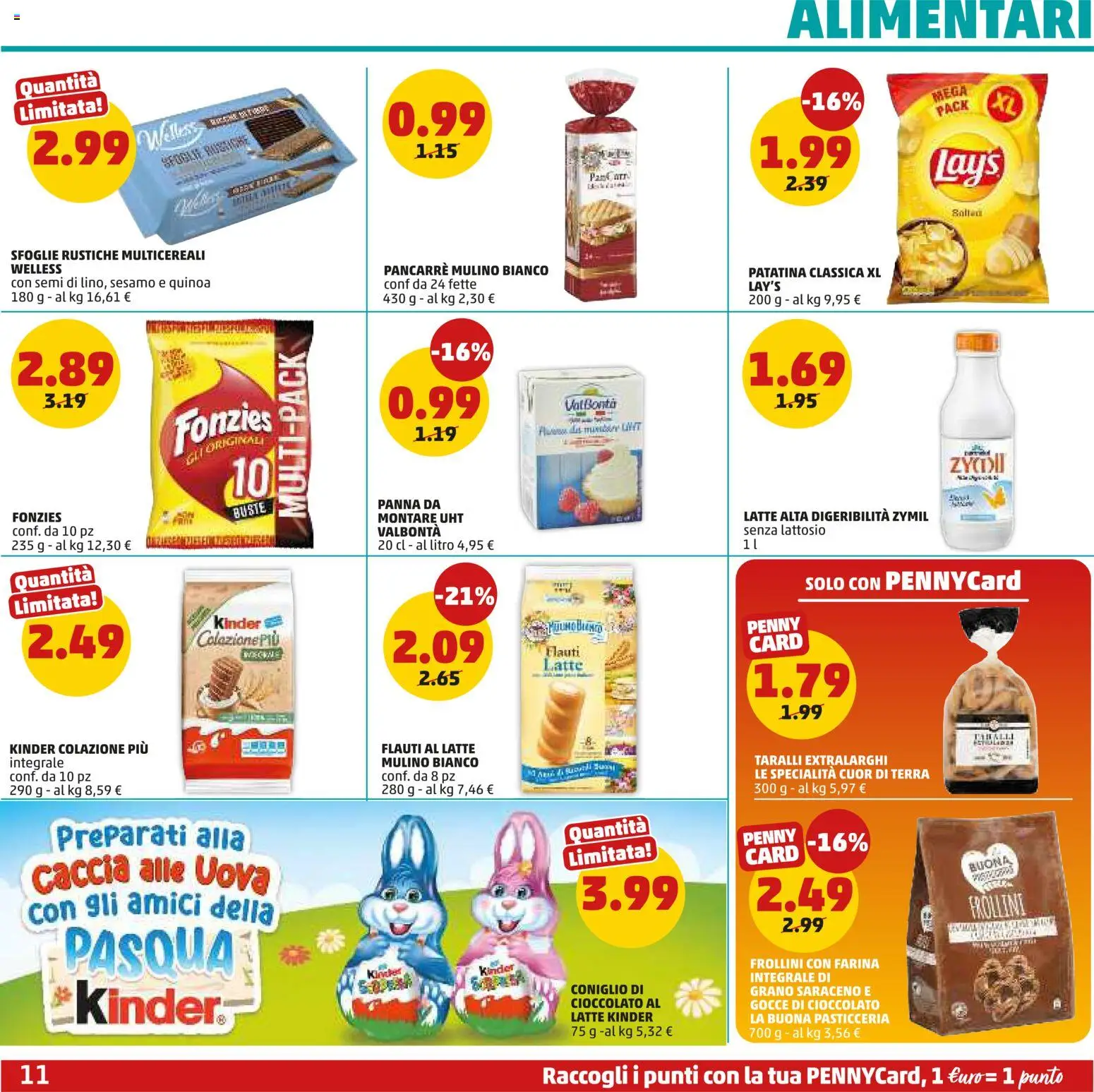 Volantino PENNY del 26.02.2026 | Pagina: 11 | Prodotti: Cioccolato, Farina, Frollini, Quinoa