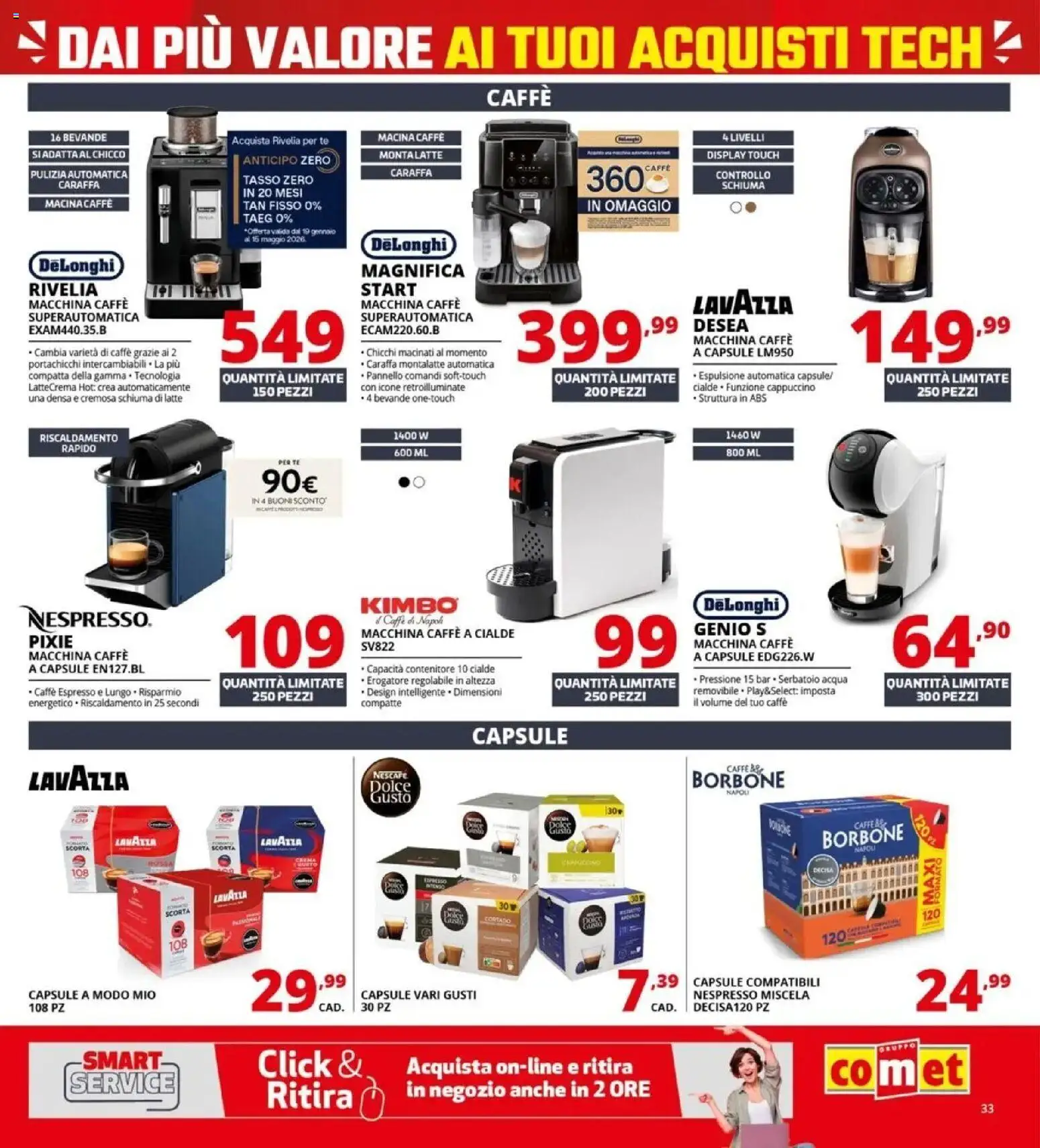 Volantino Comet del 05.03.2026 | Pagina: 33 | Prodotti: Caraffa, Caffè, Tè, Contenitore