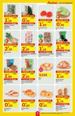 Pré-visualização Minipreço folheto válido de 09.10.2025 | Página: 5 | Produtos: Bolo, Pão, Tomate, Salada