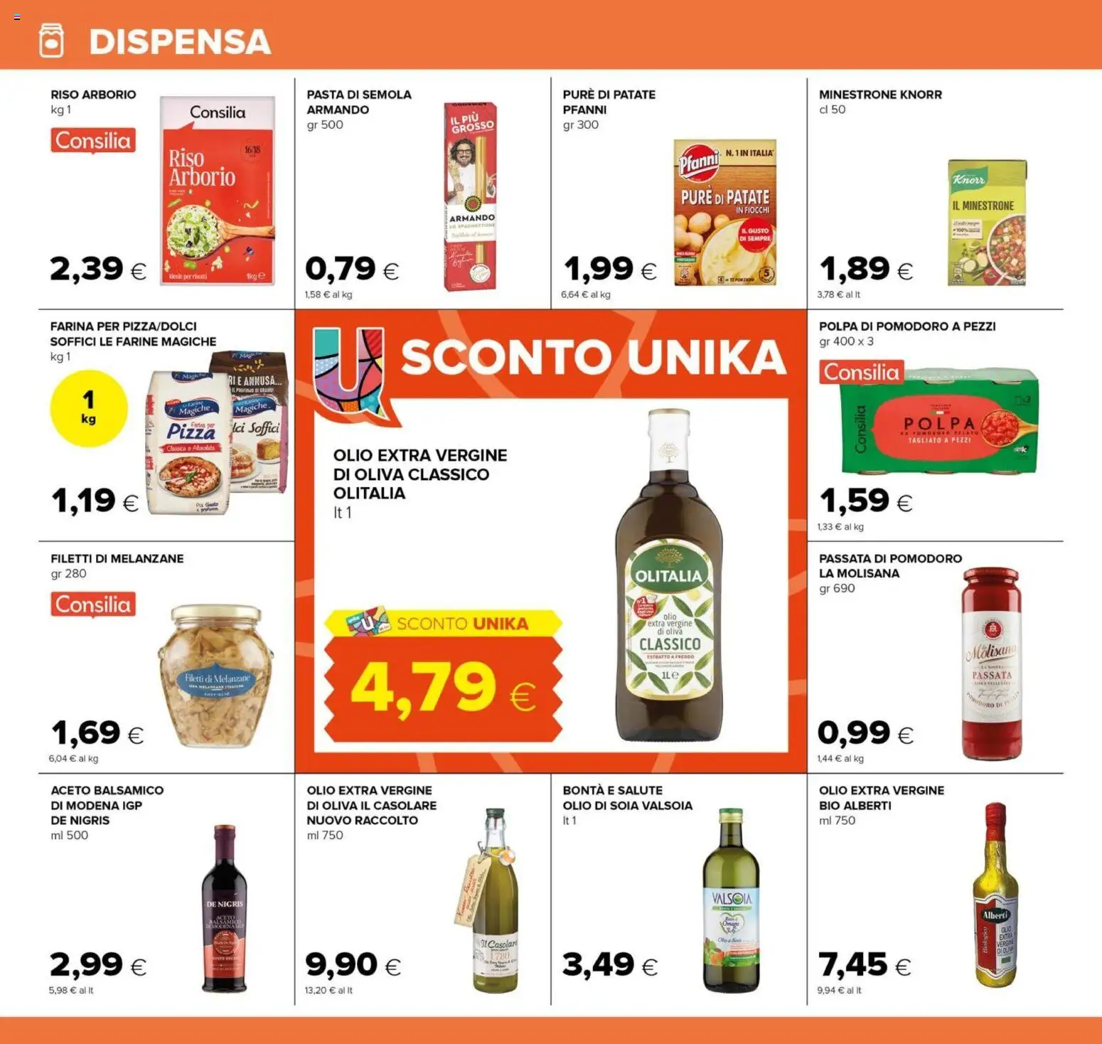 Volantino Oasi del 06.11.2025 | Pagina: 12 | Prodotti: Patate, Pomodoro, Pasta, Aceto