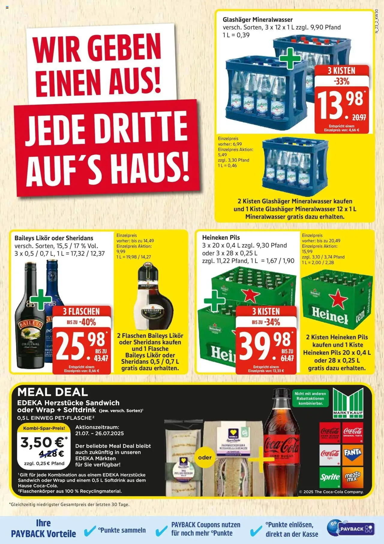 Edeka prospekt Rostock	 - gültig ab dem 20.07.2025 | Seite: 23 | Produkte: Sprite, Cola, Pils, Baileys