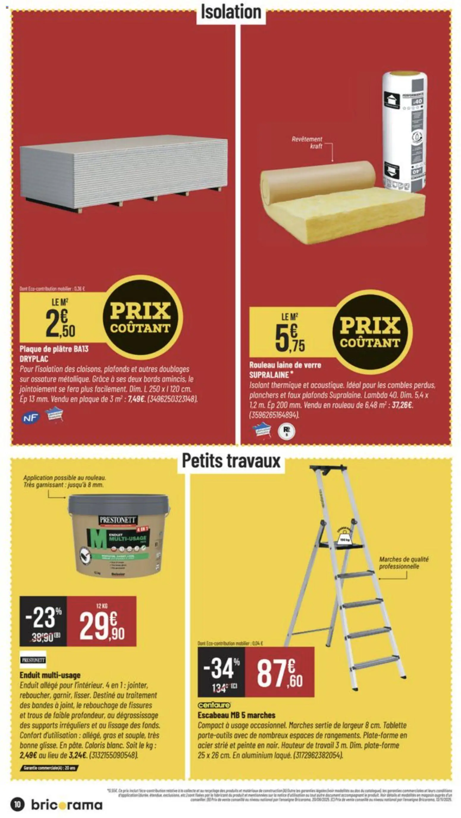 {H1} | Page: 10 | Produits: Tablette, Plâtre, Rouleau, Escabeau