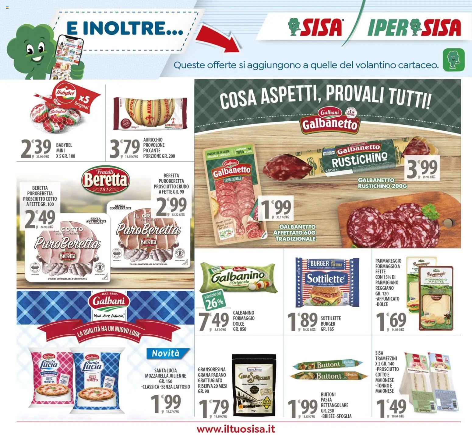Volantino SISA del 25.11.2025 | Pagina: 20 | Prodotti: Prosciutto Cotto, Prosciutto, Tonno, Parmigiano