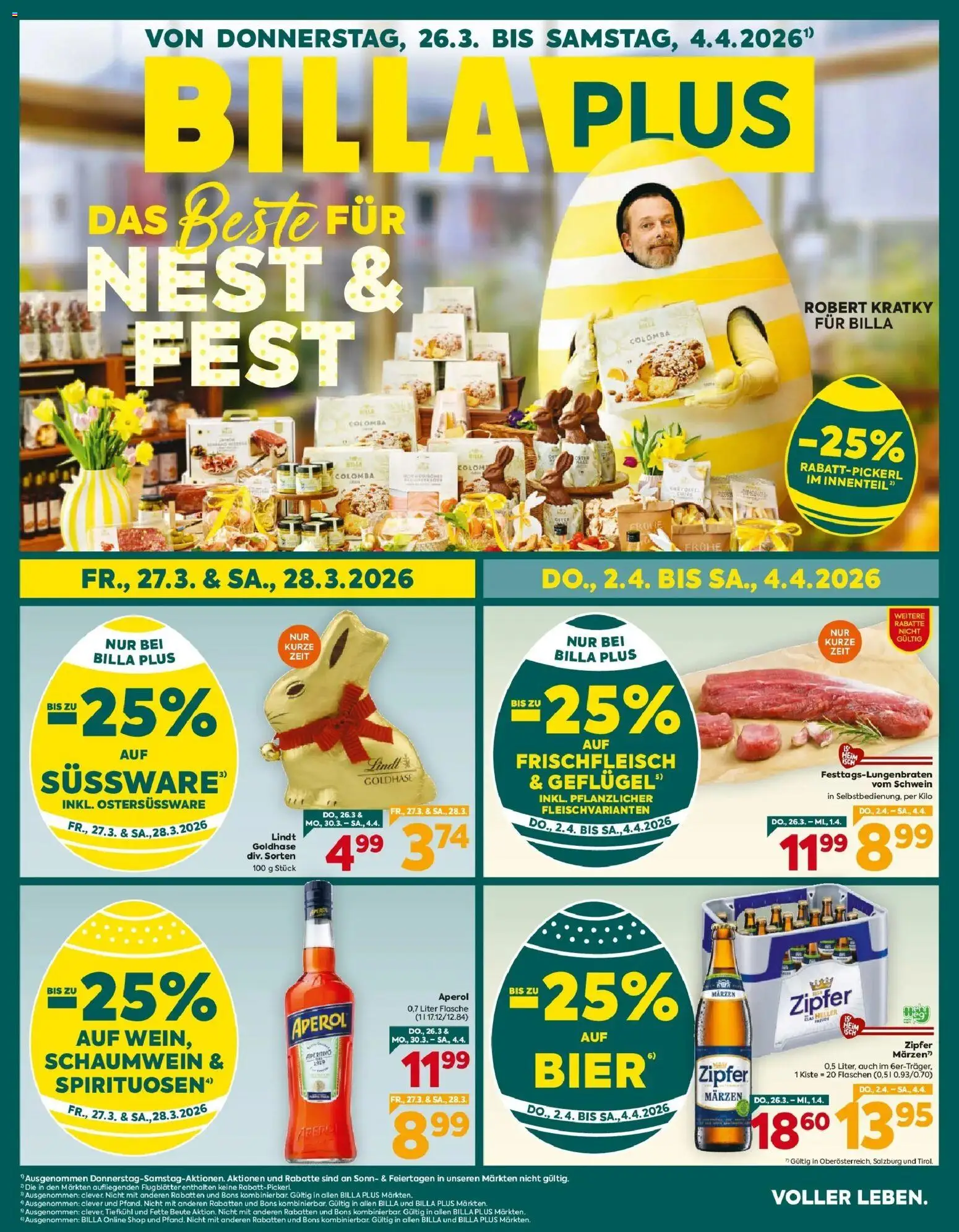 Billa Plus Flugblatt -Tirol gültig ab 26.03.2026 | Seite: 1 | Produkte: Bier