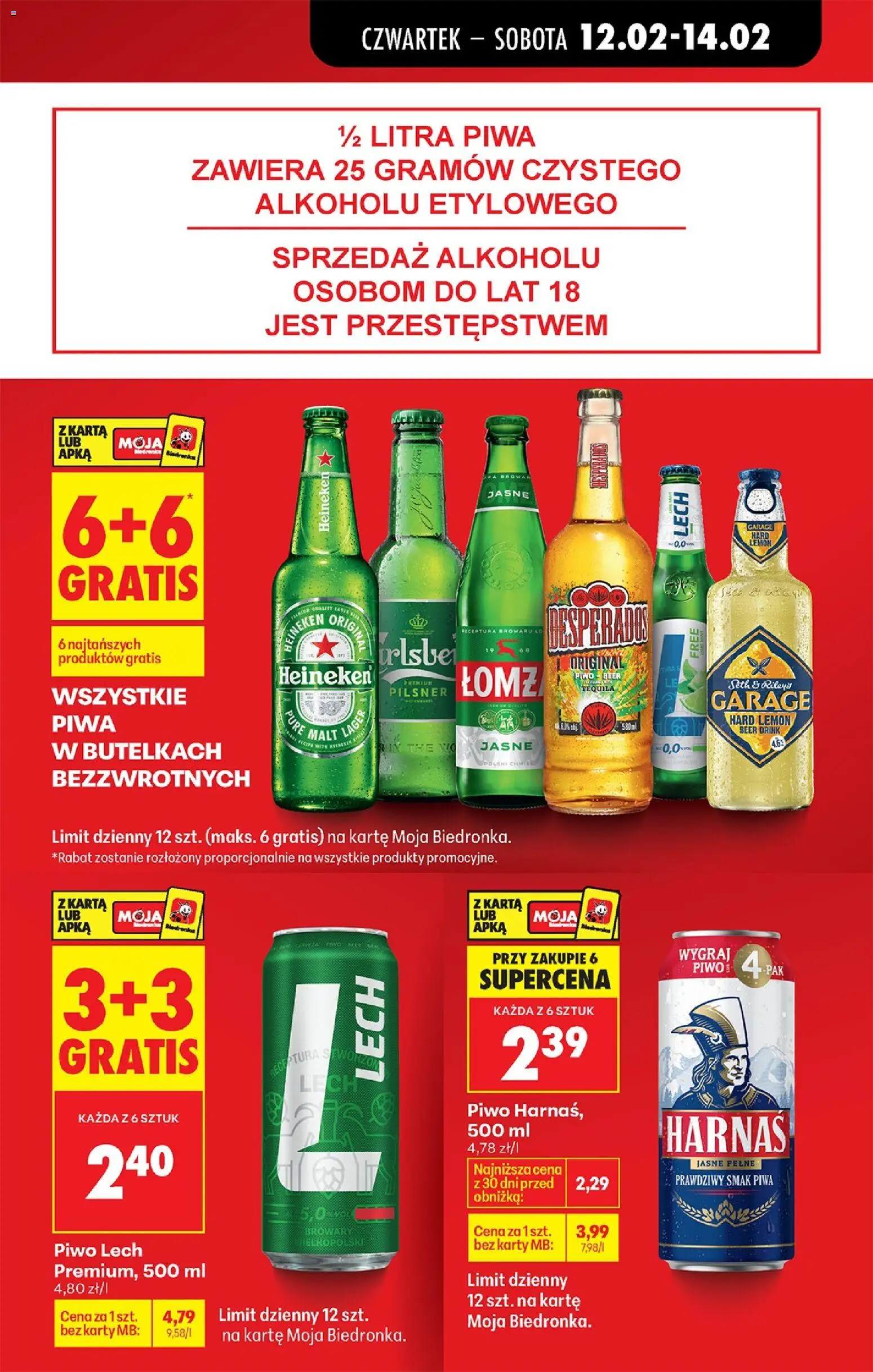 Biedronka gazetka - Oferta w tym tygodniu od 12.02.2026 | Strona: 27 | Produkty: Karta, Tequila, Harnaś, Piwo