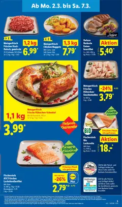 Lidl - Prospekt ab 02.03.2026 gültig | Seite: 13 | Produkte: Gewicht, Hahnchenschenkel, Joghurt, Fisch