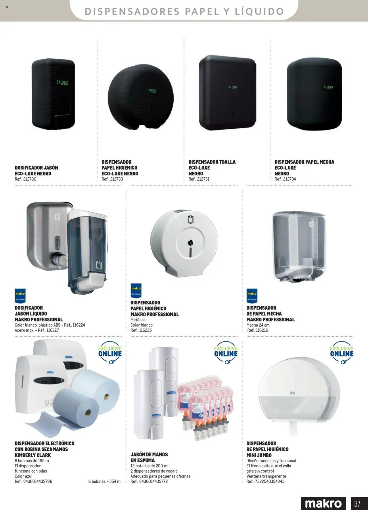Makro - Catálogo Limpieza │ válido desde el 13.03.2025 | Página: 37 | Productos: Jabón, Papel higienico, Dispensador, Jabón líquido