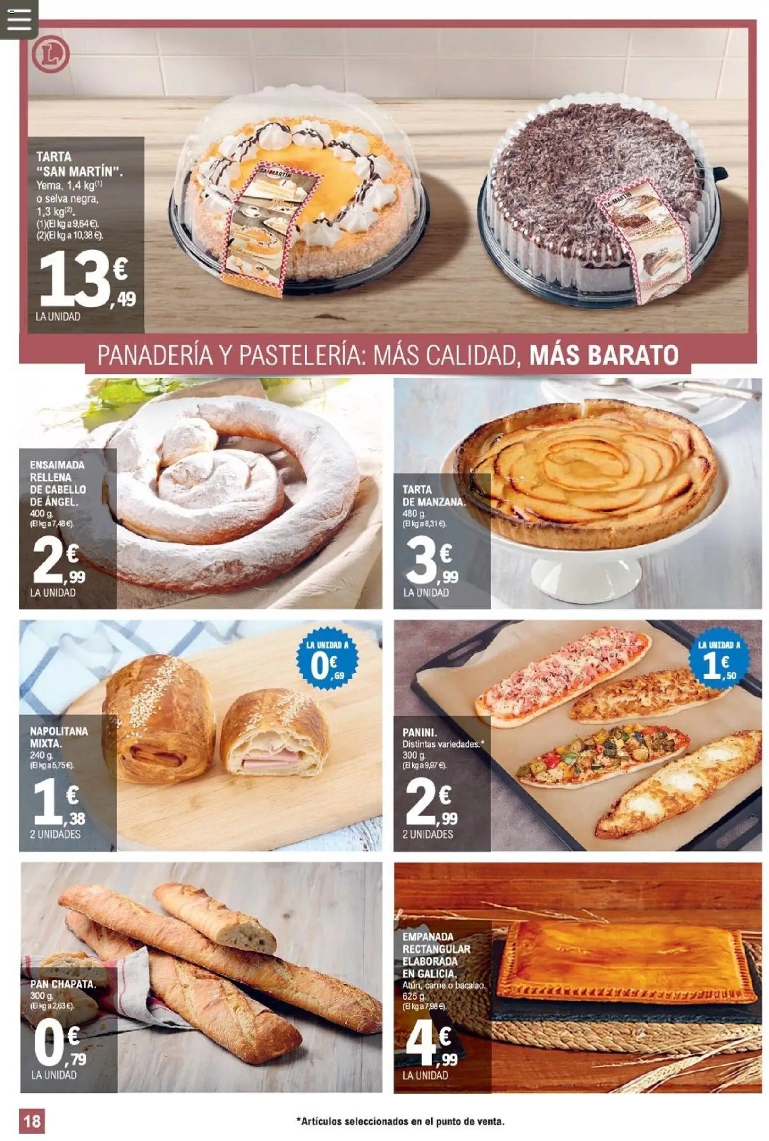 E.Leclerc folleto │ válido desde el 08.04.2026 | Página: 18 | Productos: Pan, Manzana, Panadería