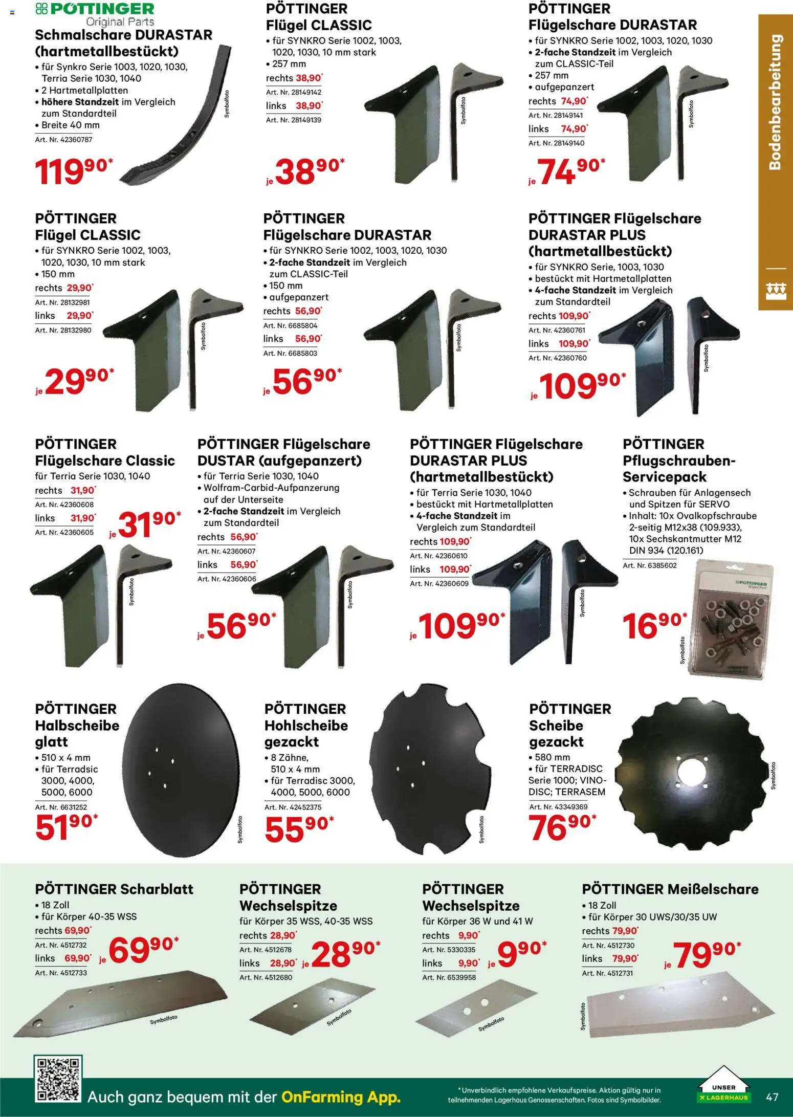 Lagerhaus Verschleißteile & Zubehör gültig ab 01.01.2026 | Seite: 47