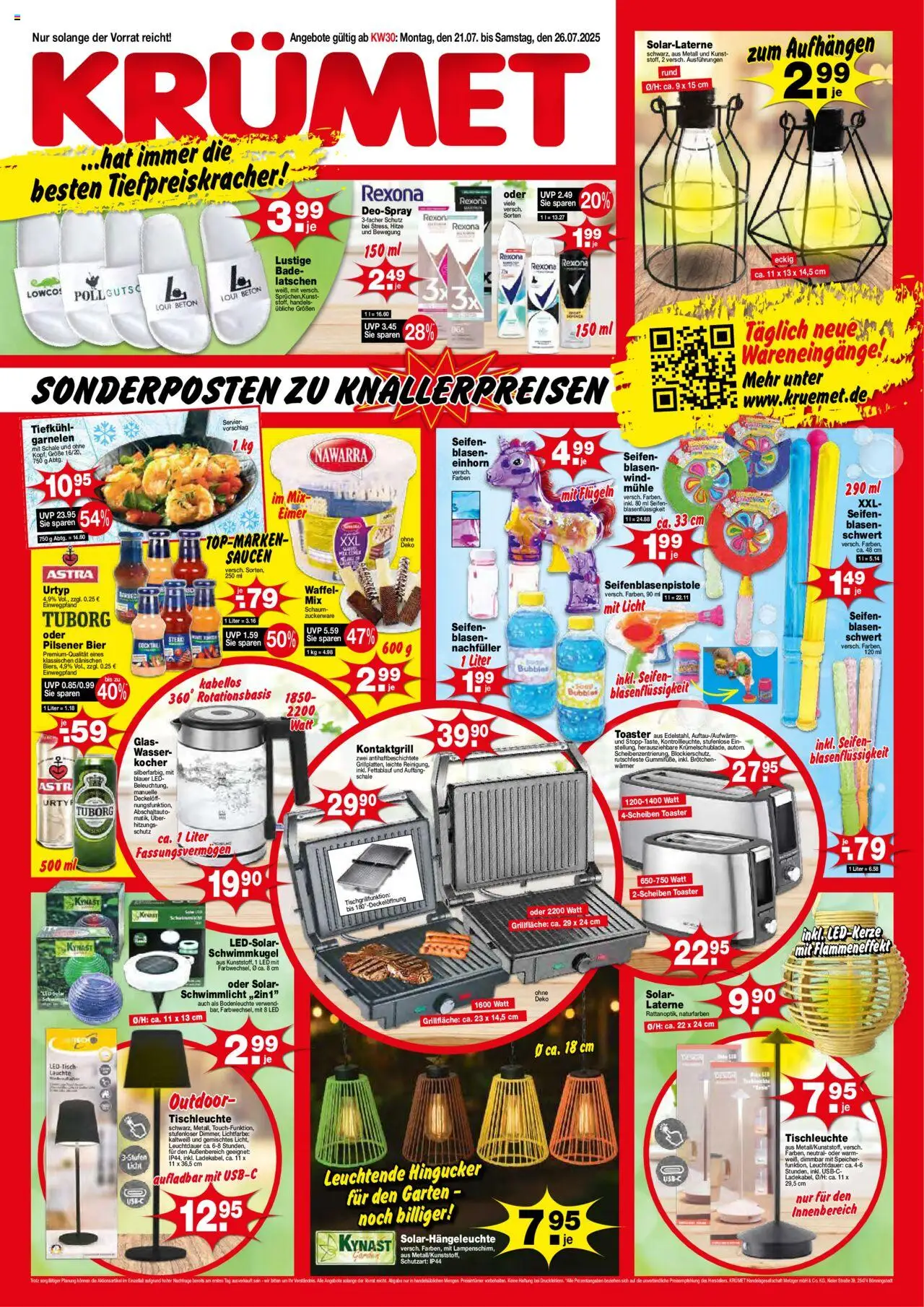 KRÜMET Prospekt - gültig ab dem 21.07.2025 | Seite: 1 | Produkte: Toaster, Kocher, Astra, Steak