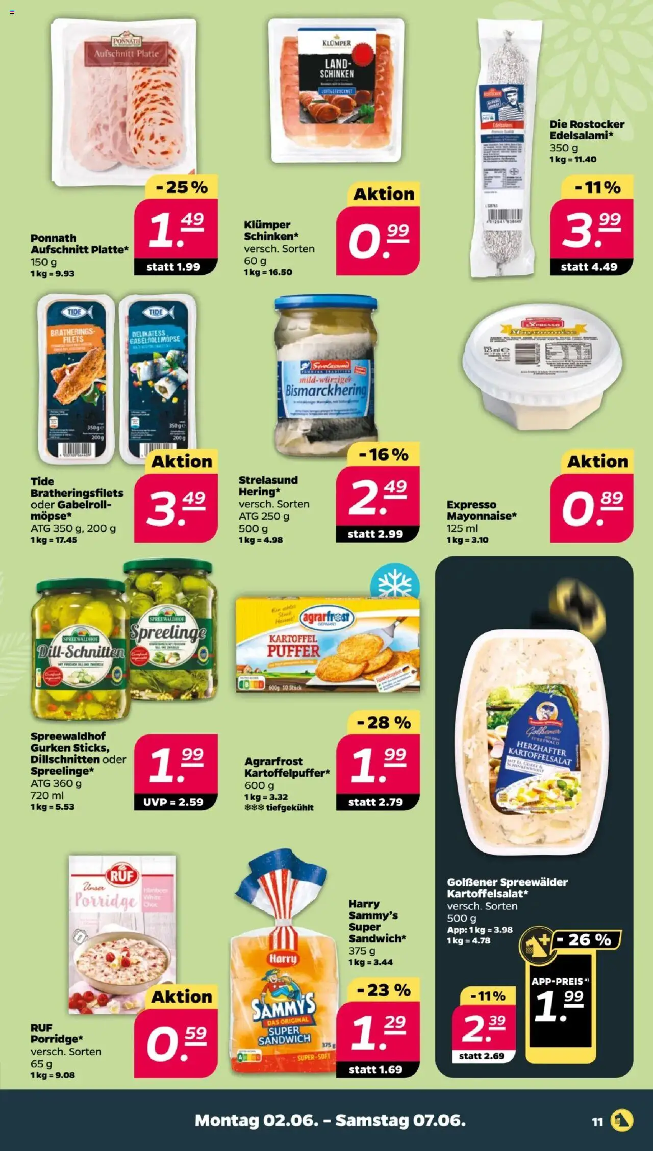 Netto Prospekt 	 - gültig ab dem 02.06.2025 | Seite: 11 | Produkte: Mayonnaise, Dill, Salami, Schinken