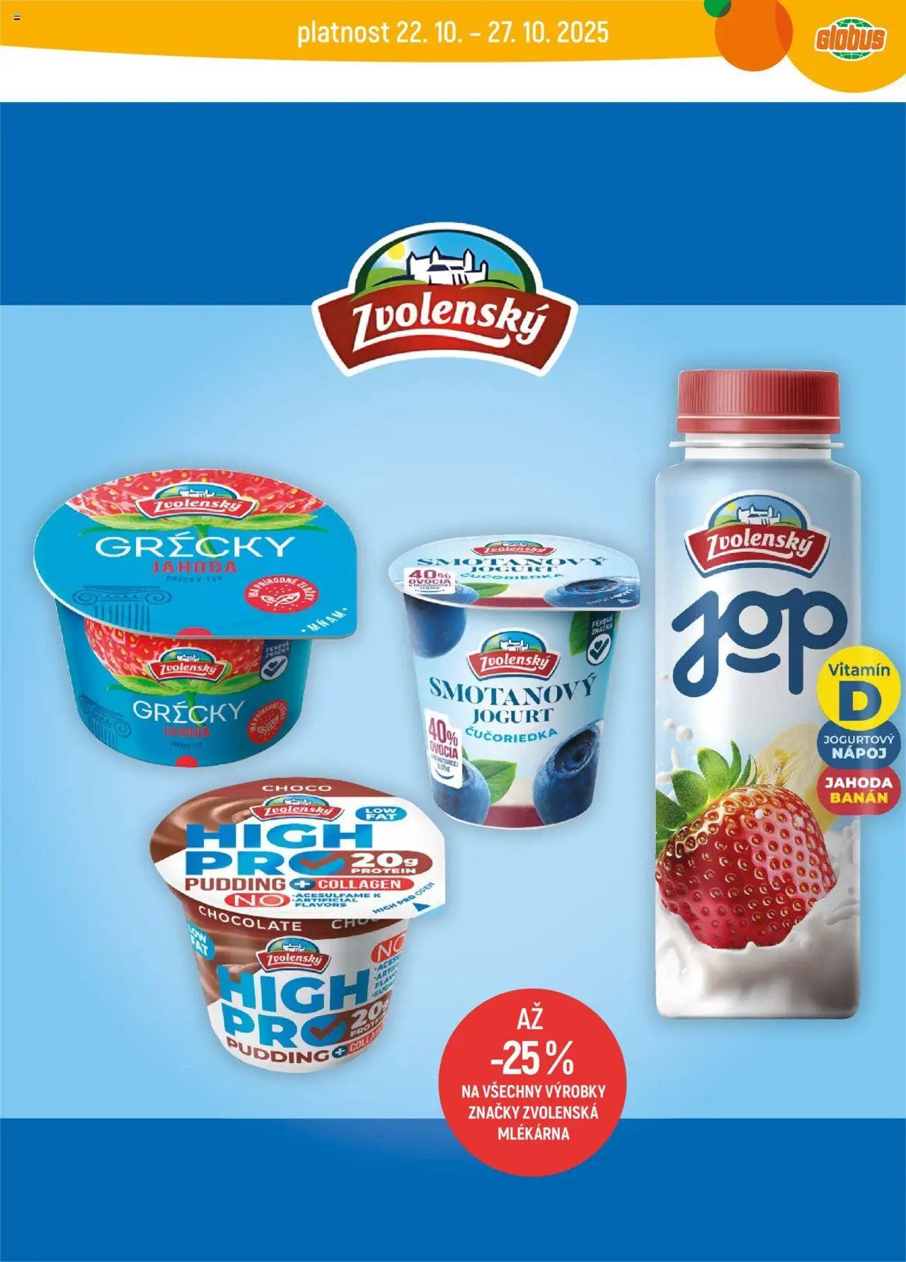 Globus leták - Havířov od 22.10.2025 | Strana: 20 | Produkty: Globus, Banán, Jogurtový nápoj, Protein