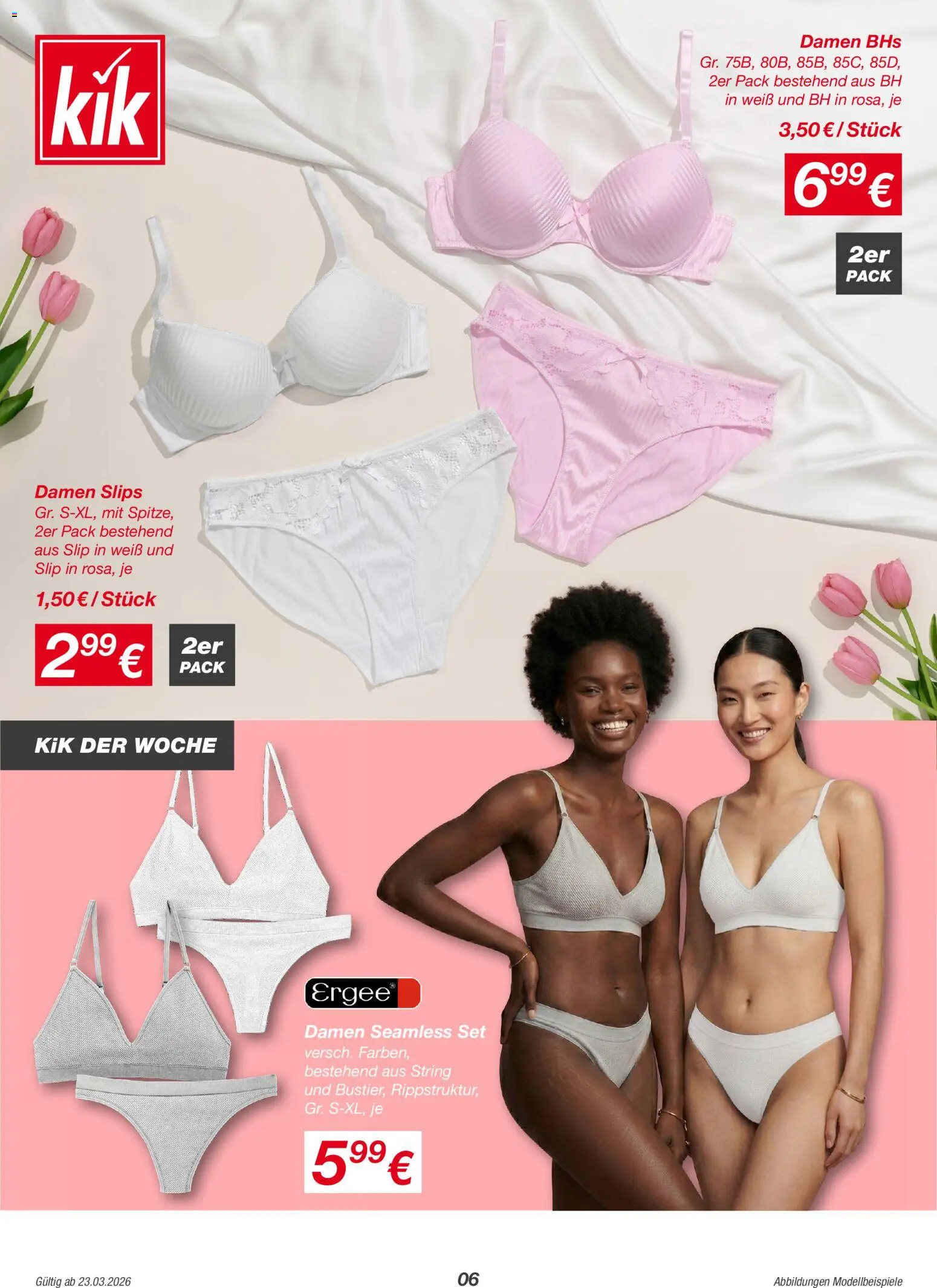 Kik Prospekt aktuell gültig ab 23.03.2026 | Seite: 6 | Produkte: BH, Slip