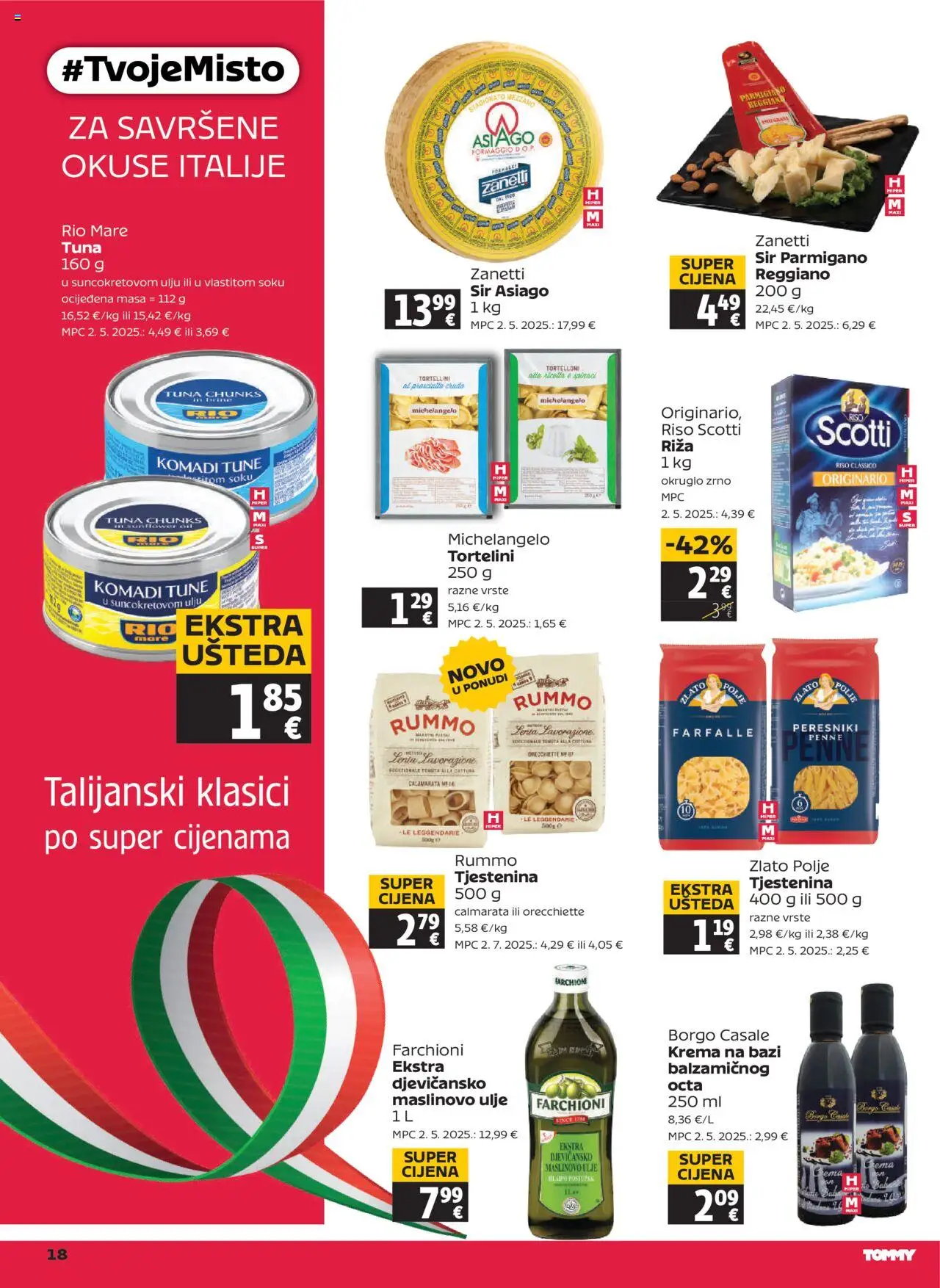 Tommy katalog | vrijedi od 07.08.2025 | Stranica: 18 | Proizvodi: Ulje, Riža, Tortellini, Tuna