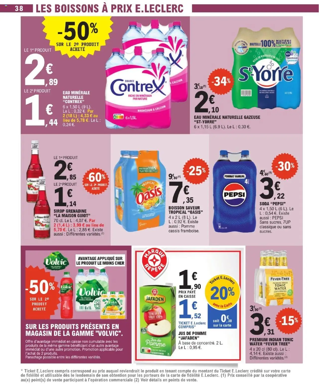  | Page: 38 | Produits: Volvic, Cassis, Eau minérale naturelle, Contrex