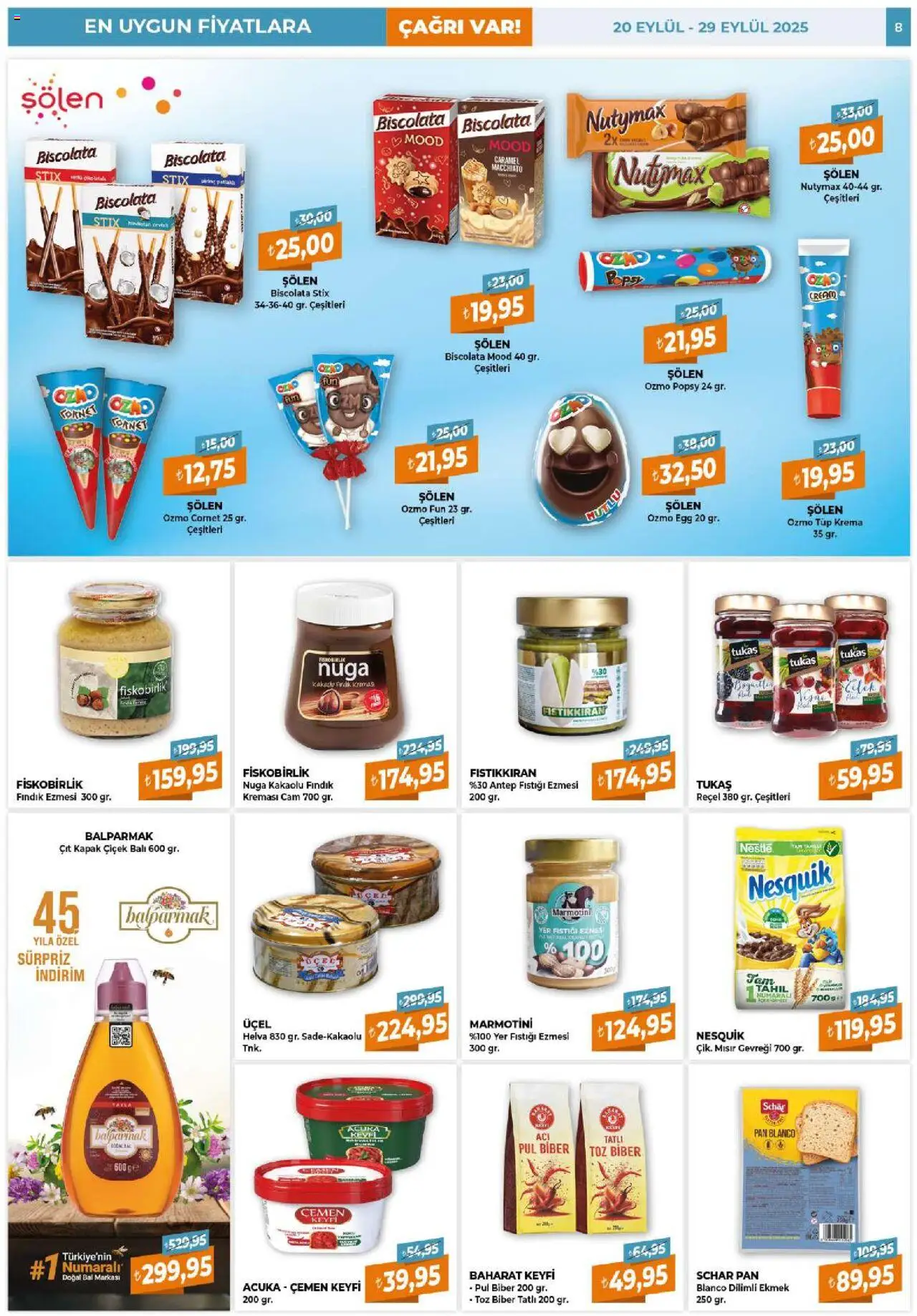 Çağrı Market Katalog - 20.09.2025 tarihinden itibaren geçerlidir | Sayfa: 8 | Ürünler: Hindistan Cevizi, Baharat, Yer fıstığı, Biber