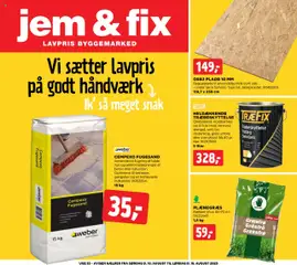 Eksempel på tilbudsavis Jem & fix - Tilbudsavis fra butik Jem & fix gyldig fra 10.08.2025