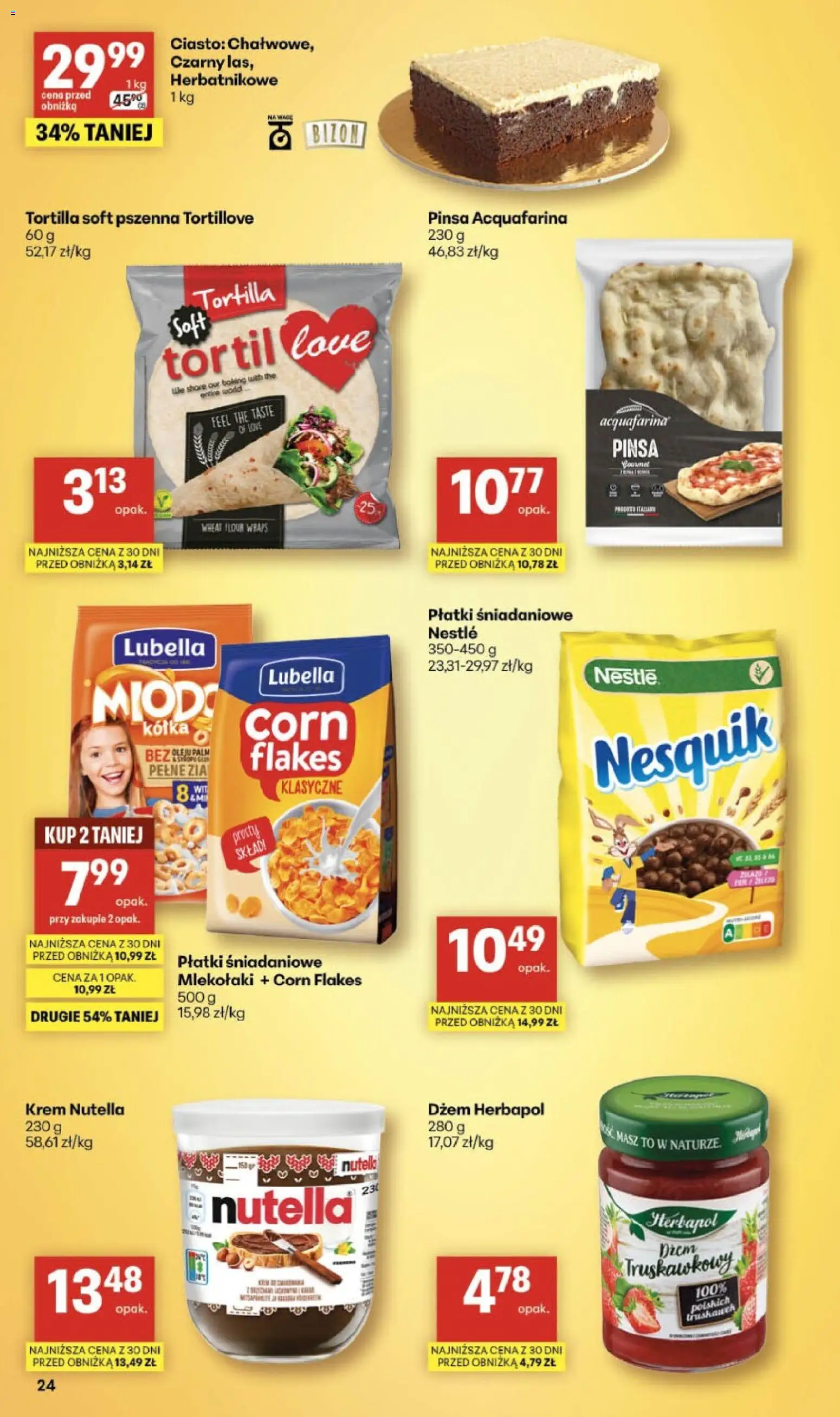 Delikatesy Centrum Gazetka - Sklepy Własne od 05.02.2026 | Strona: 24 | Produkty: Miód, Tortilla, Płatki, Krem